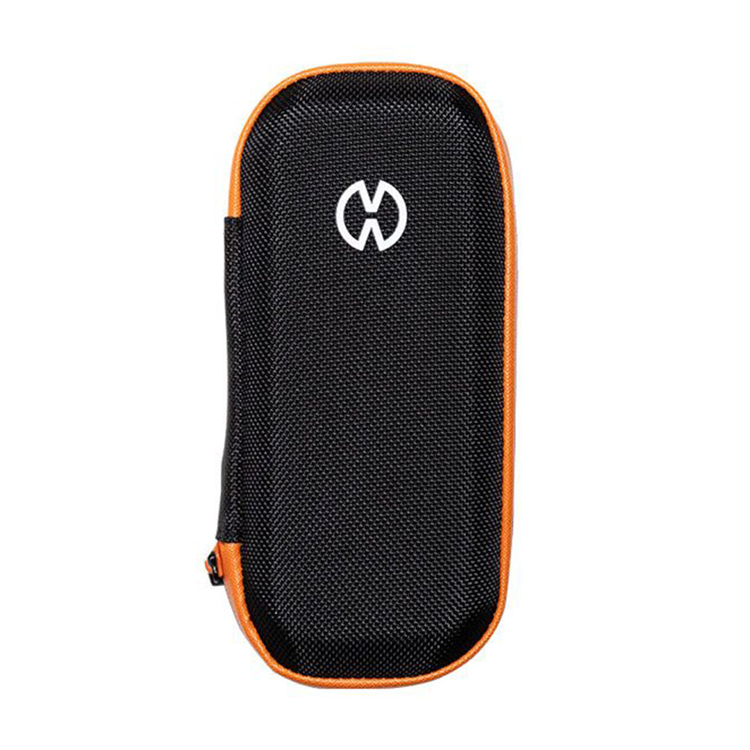 Storz & Bickel Venty Case front view, portable black vaporizer accessory case with logo