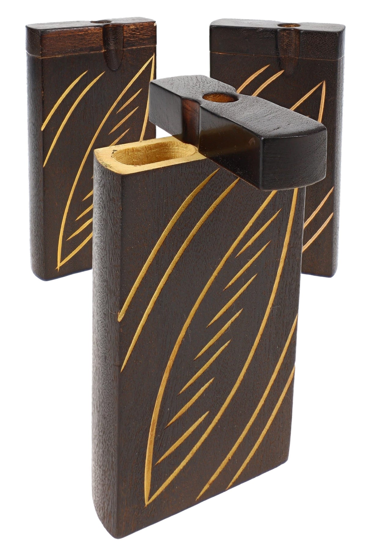 Burned Wood Dugout “Night Lattice” – 4″ – Assorted