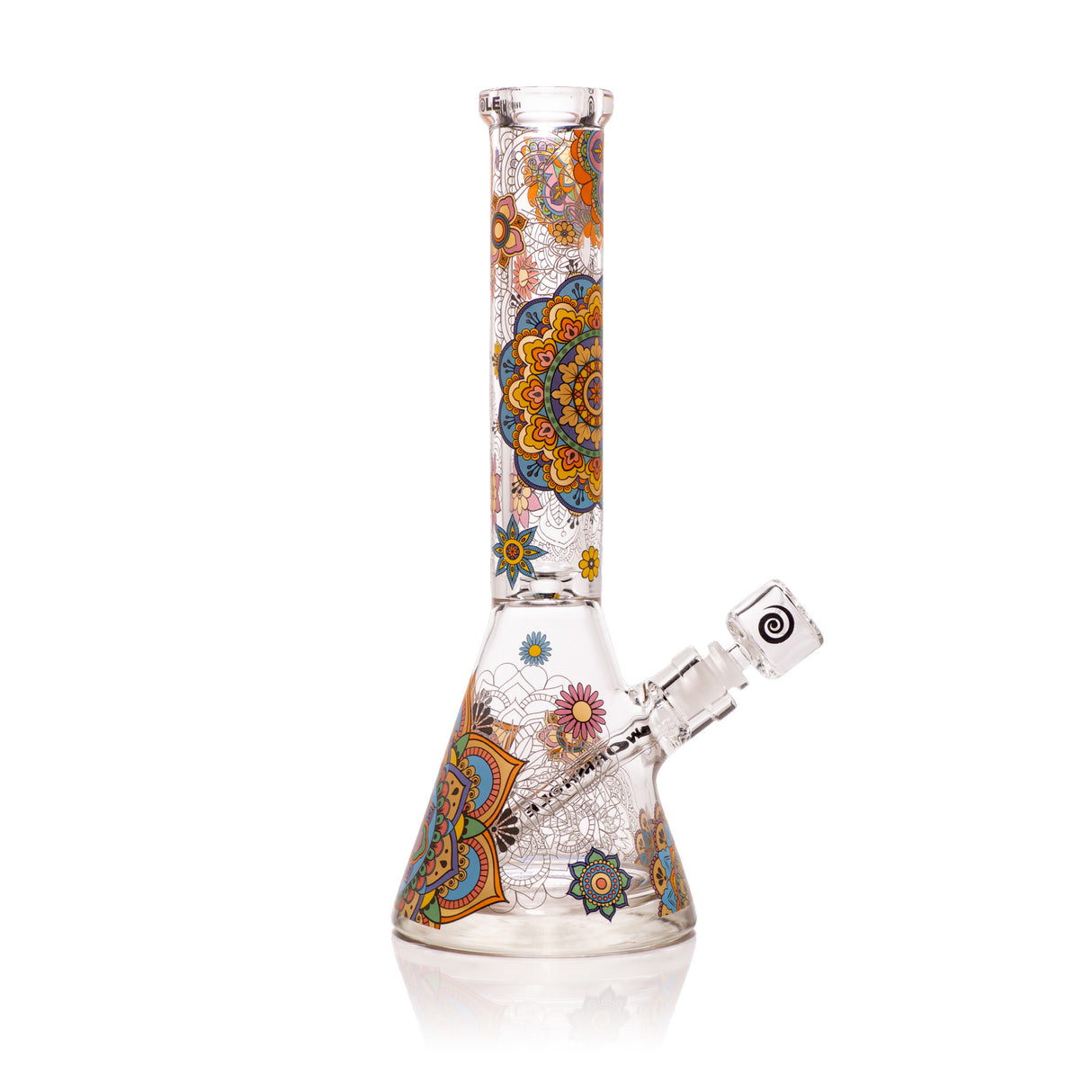 Mandala Myriad 14" Clear Beaker Bong