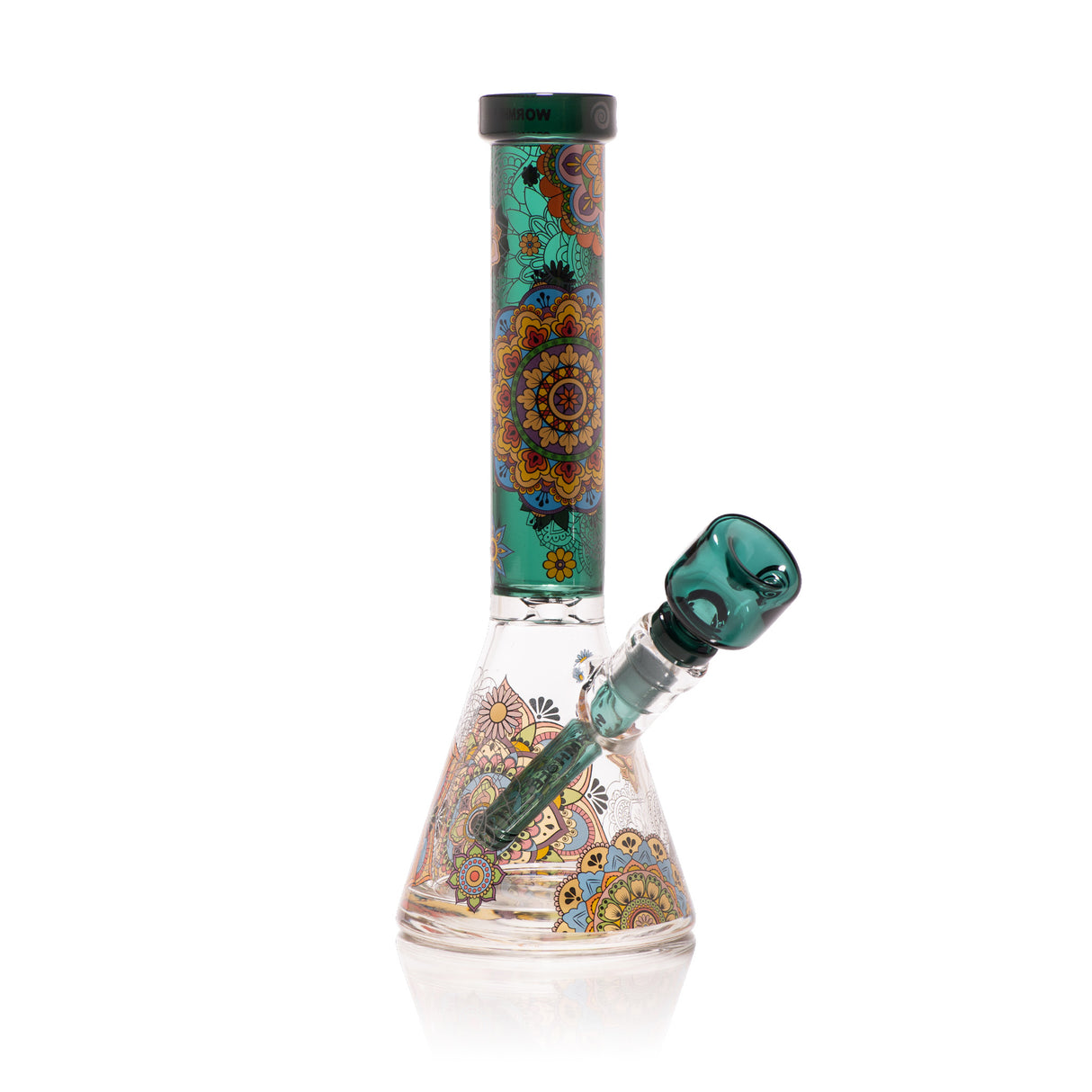Mandala Myriad Teal 11" Mini Beaker Bong