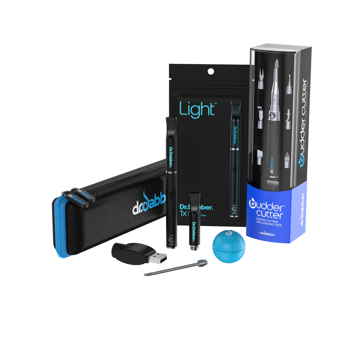 Dr.Dabber Light Vaporizer Kit with USB Charger, Tool, and Extra Atomizer