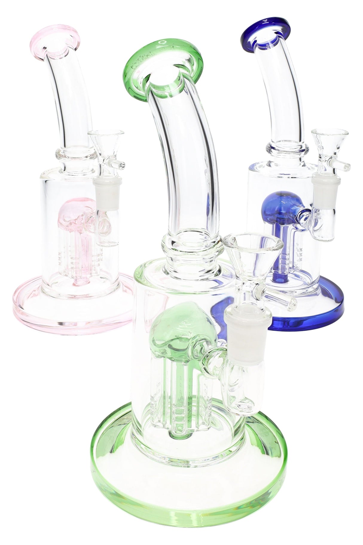 Glass Stemless GoG Straight Shooter Bong “Tree-Topper” – Tree Perc – Assorted Colors