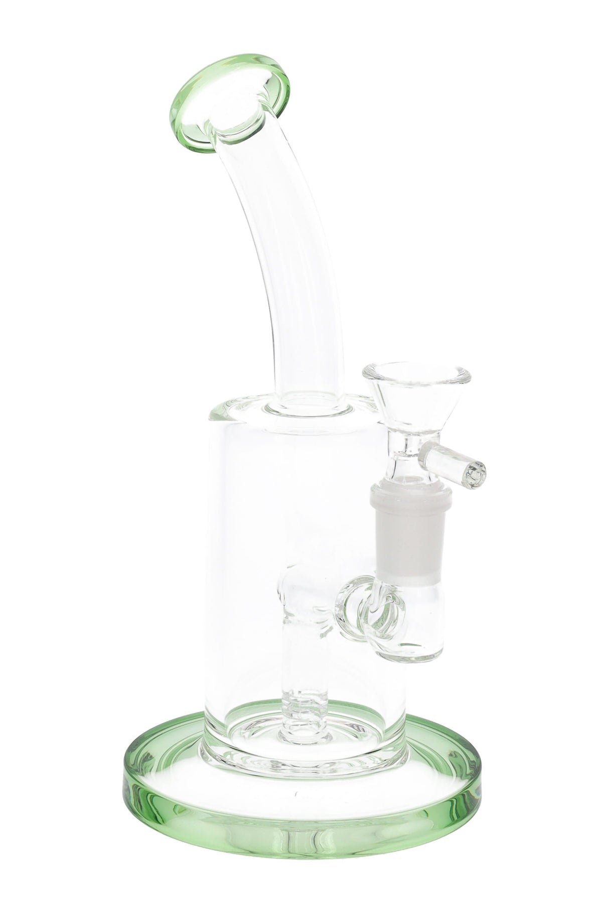 Glass Straight Tube Bong “Inline Mini” – Stemless – 14.5 mm Female – 7½″ – Assorted Colors