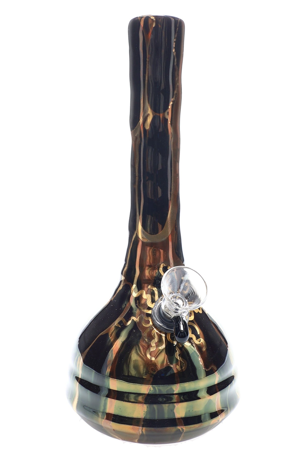 Ancient Creations 9″ Gold Sunburst Ceramic Beaker Bong