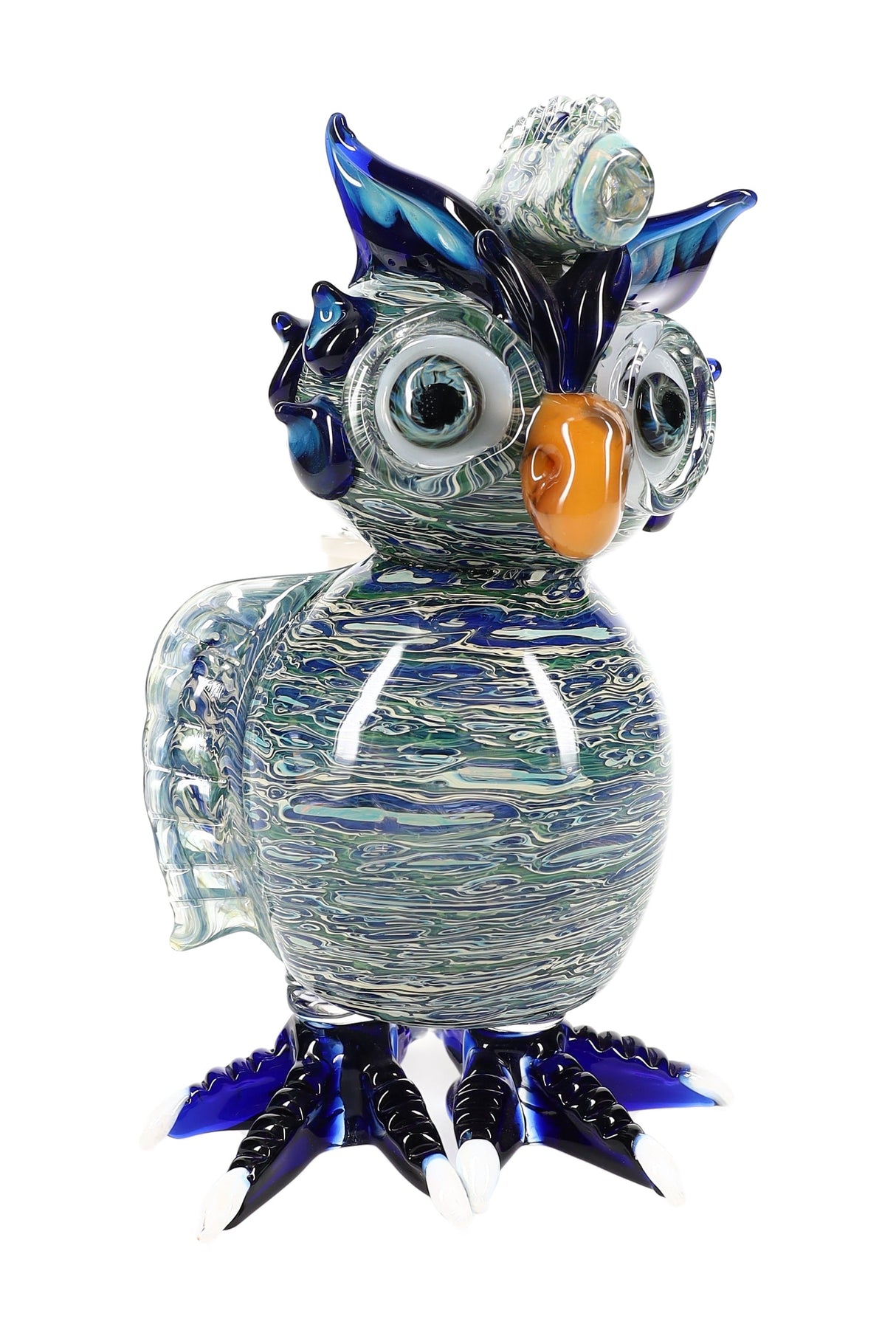 7″ Silver-Fumed Stemless GoG Owl Bong