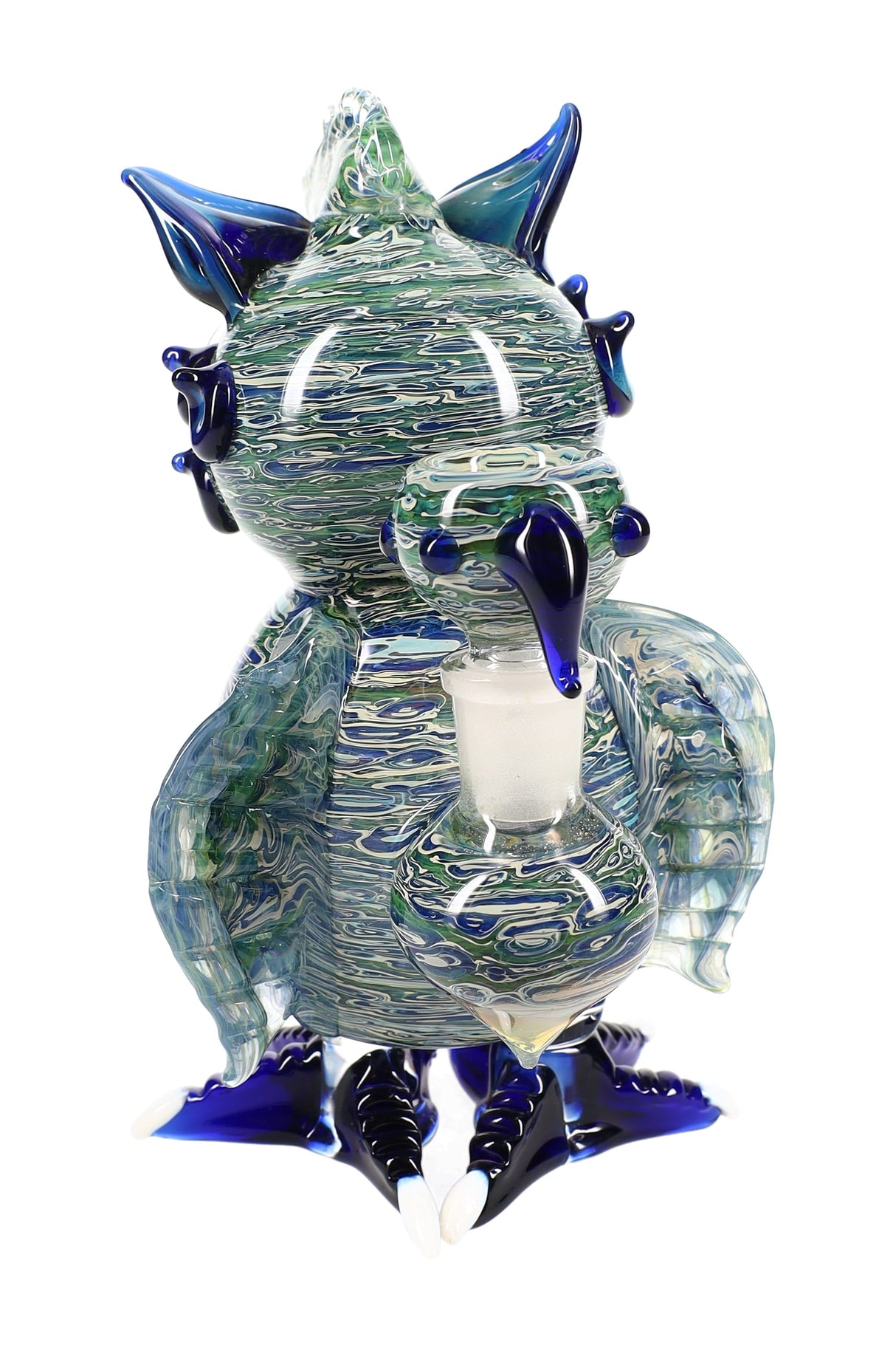 7″ Silver-Fumed Stemless GoG Owl Bong