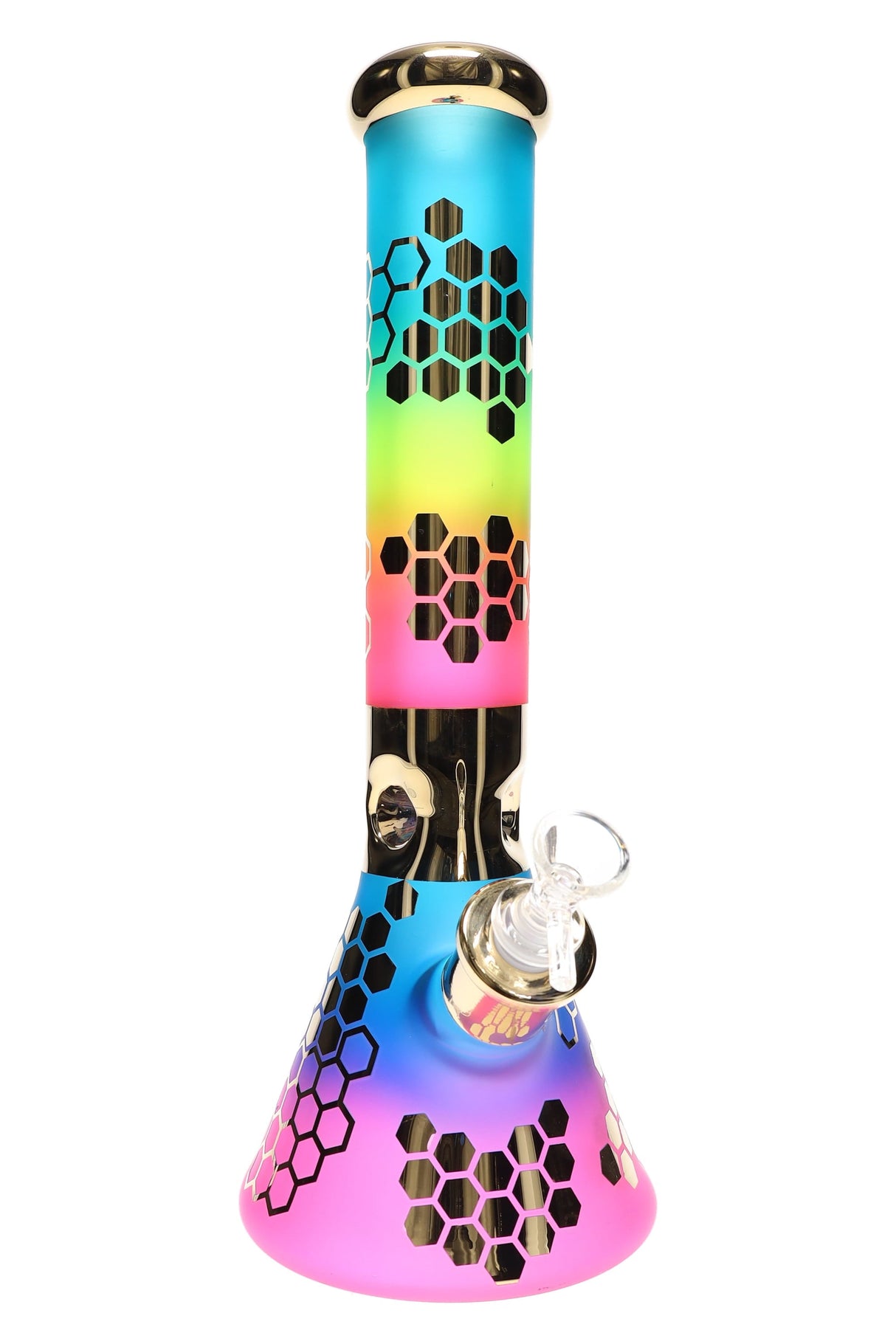14″ 7 mm Honeycomb Beaker Bong – 18.8 mm GoG