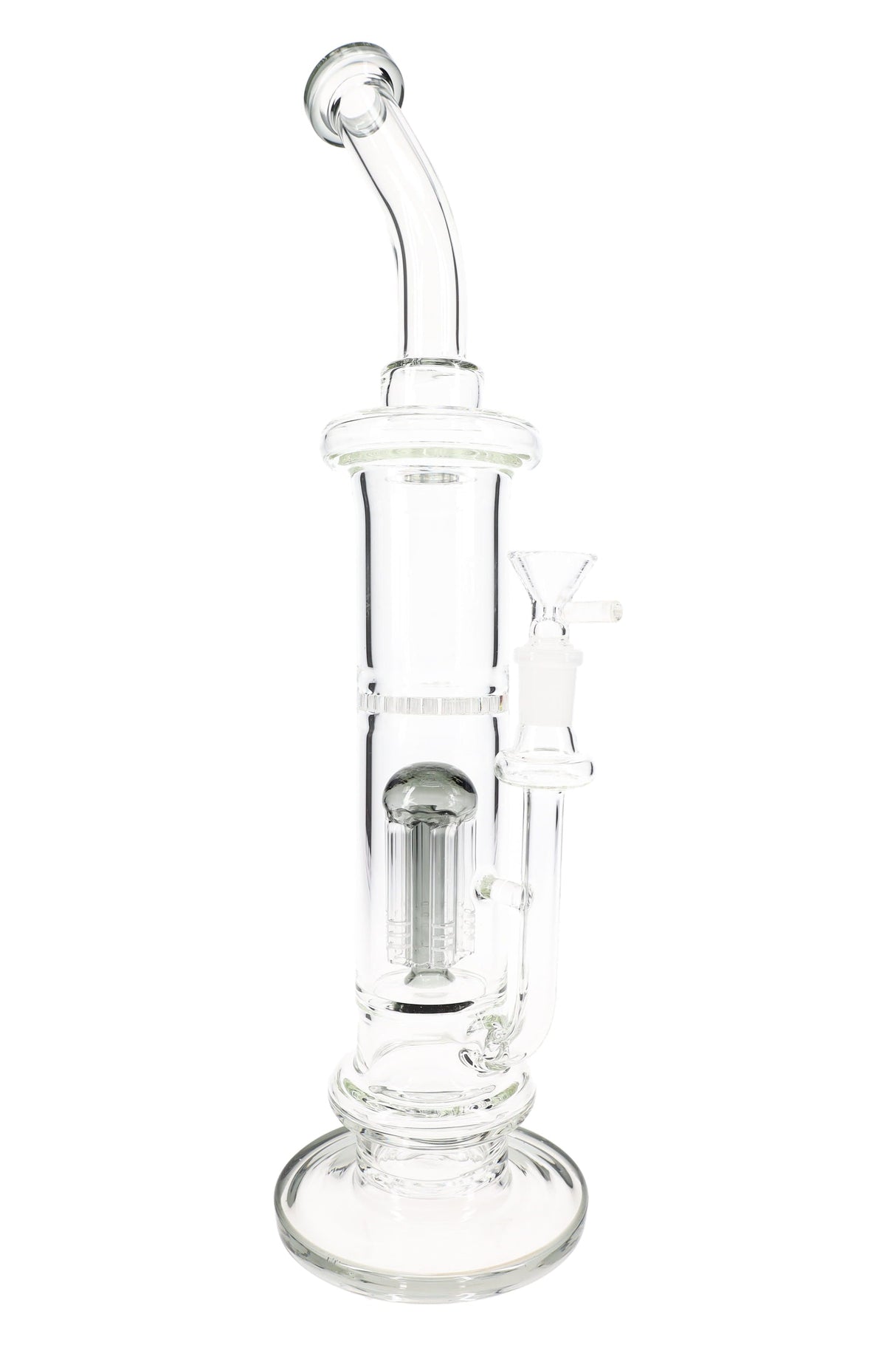 Glass Stemless GOG Straight Shooter Bong “Perc Parade” – 15″ – Assorted Colors