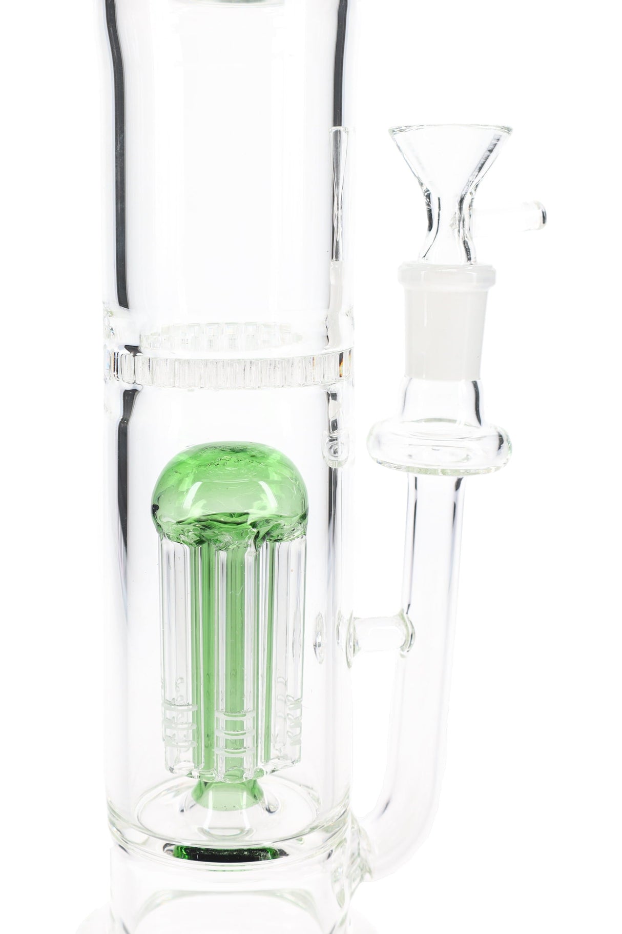 Glass Stemless GOG Straight Shooter Bong “Perc Parade” – 15″ – Assorted Colors
