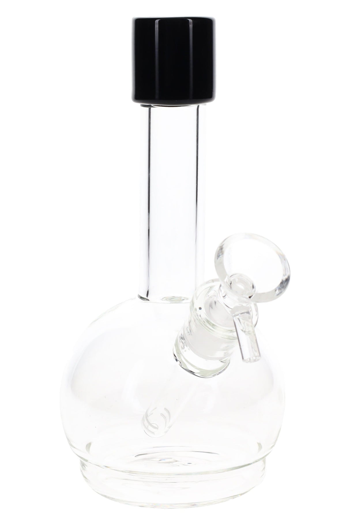 7″ Glass Round-Base Bong “Bubble Buddy” – Glass-on-Glass – Assorted Colors
