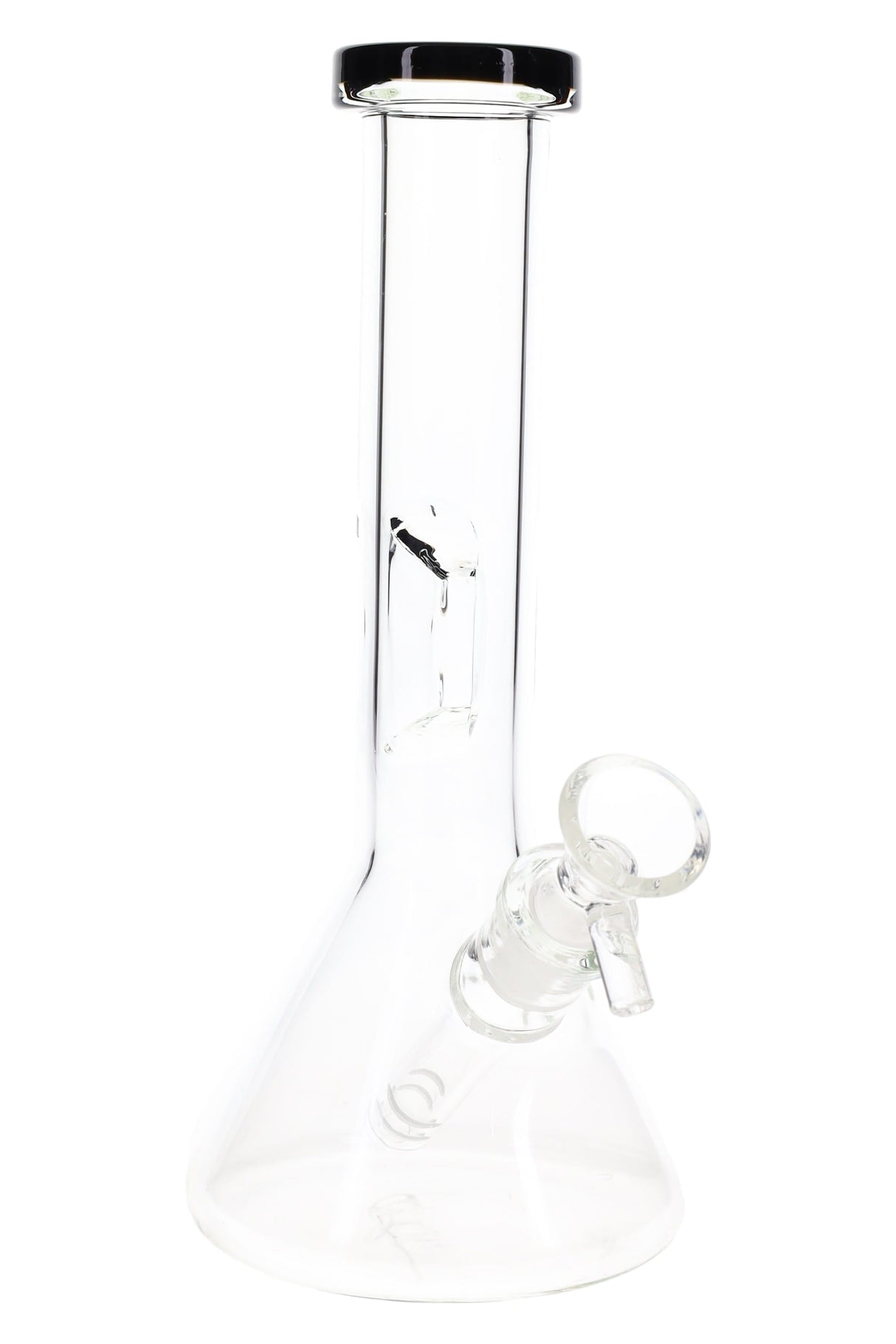 Clear Glass Beaker Bong “Rim Pop” – 8″ – Assorted Colors
