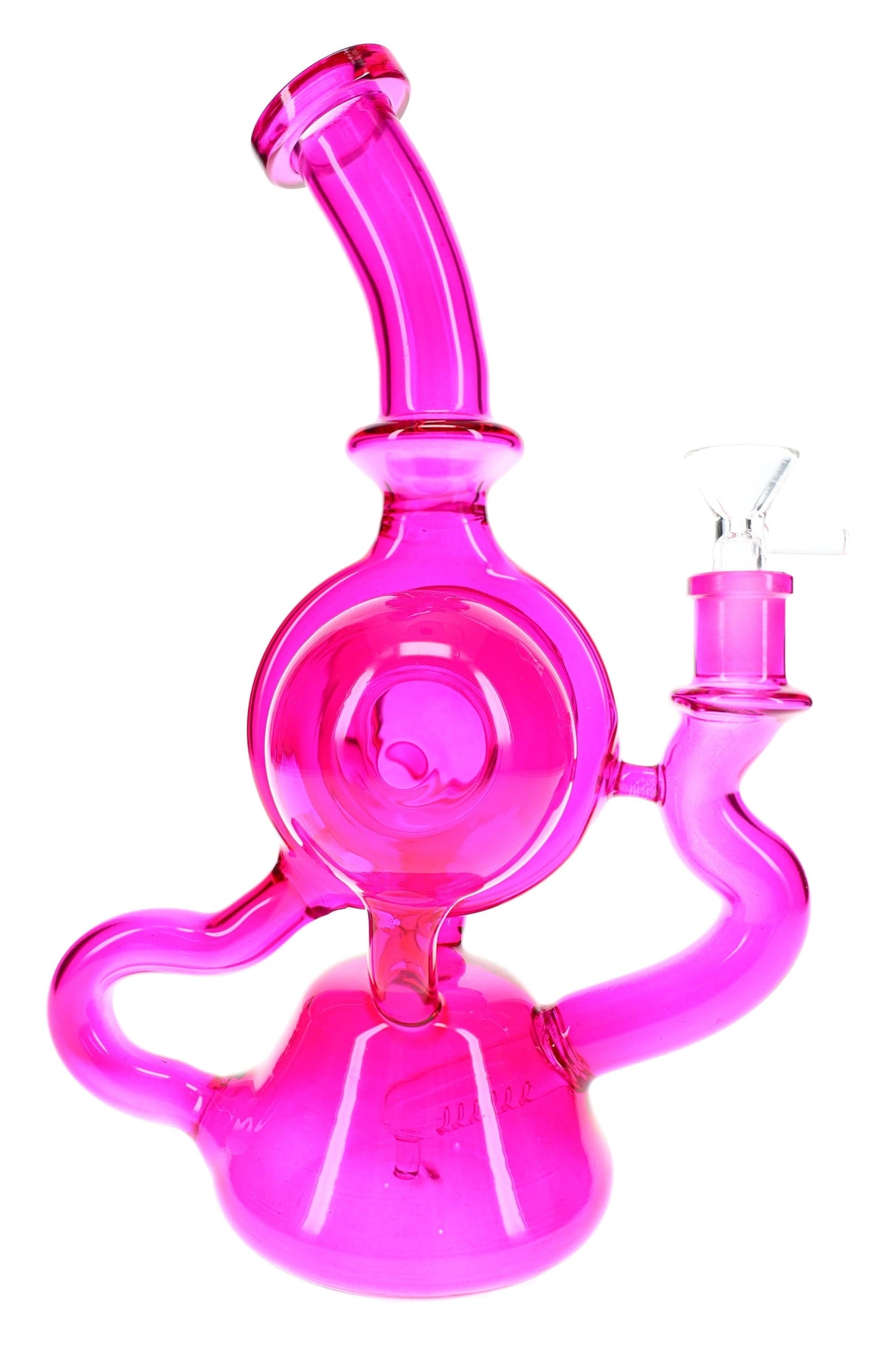 Blush Loop pink recycler bong - alternate view 2