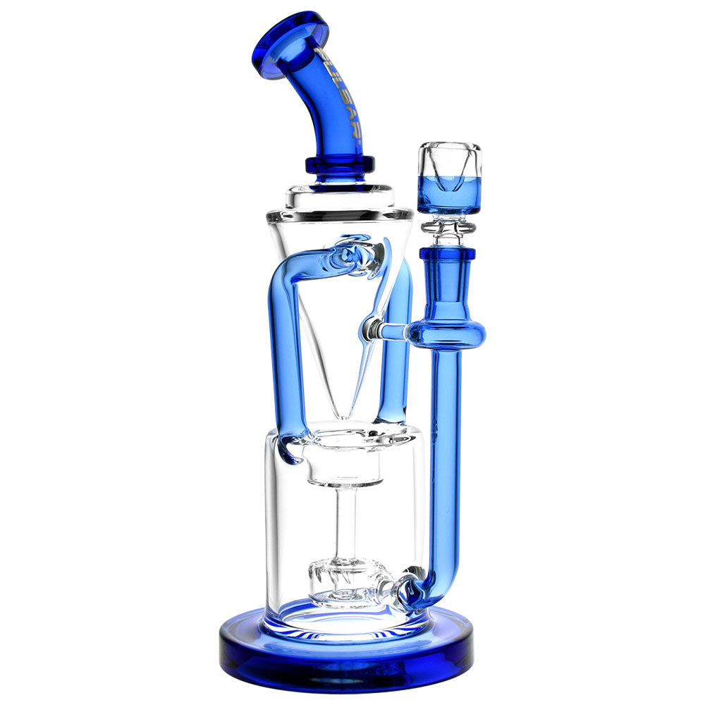 Pulsar Gravity Drip Recycler Water Pipe in Blue, 10.25" Tall, 14mm Female Joint, Borosilicate Glass