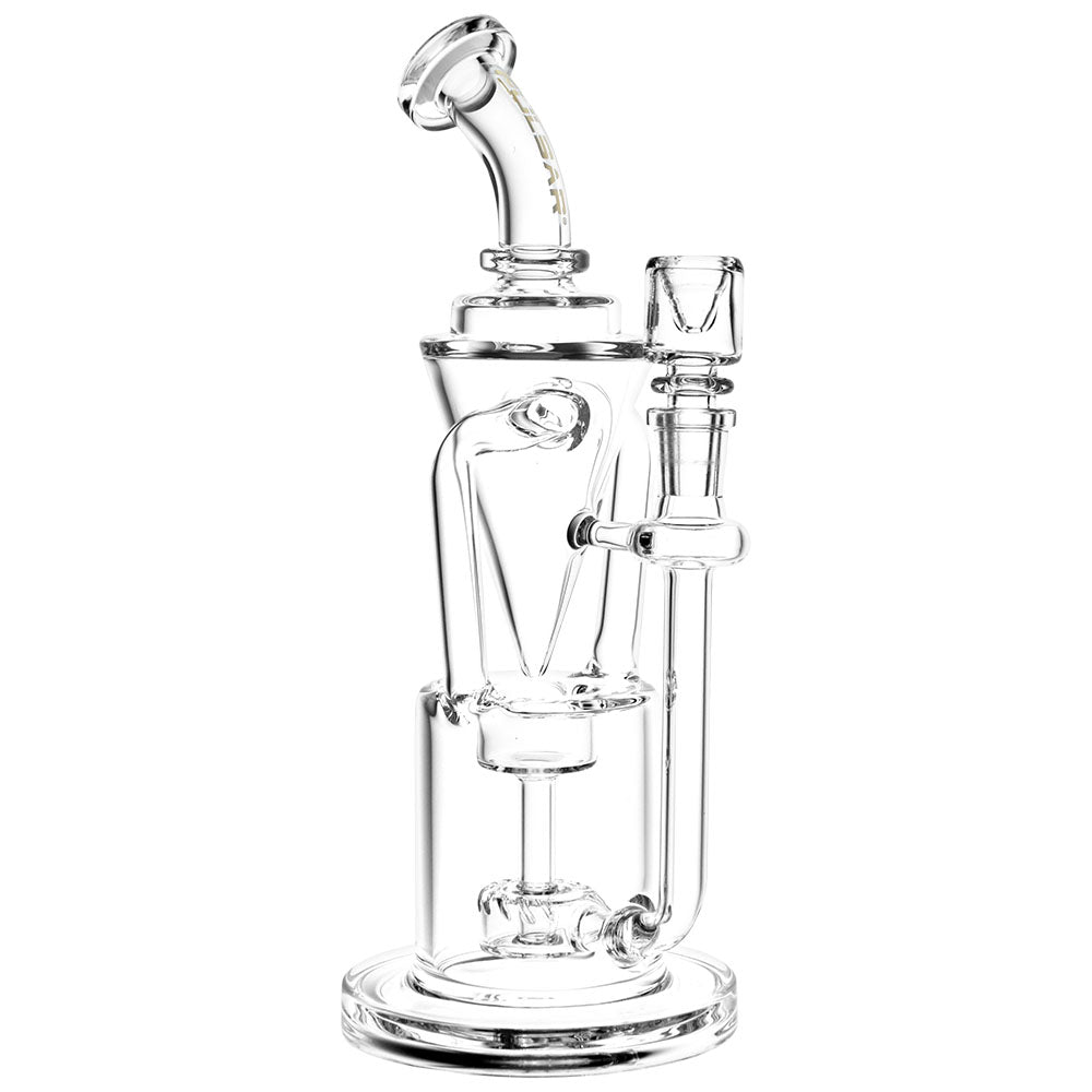 Pulsar Gravity Drip Recycler Water Pipe, 10.25" tall, 14mm female joint, Borosilicate glass, front view