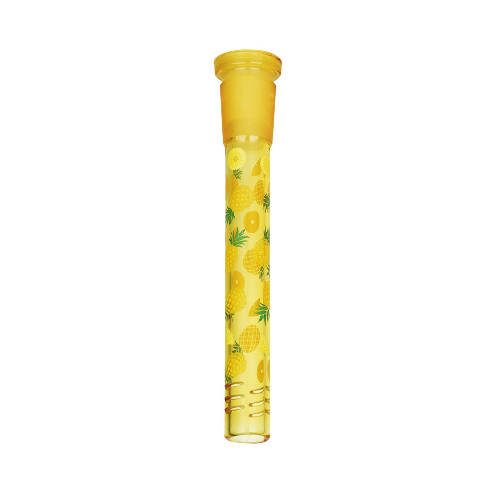Pulsar Pineapple Express Herb Pipe with glow-in-the-dark feature, 10" tall, front view on white background
