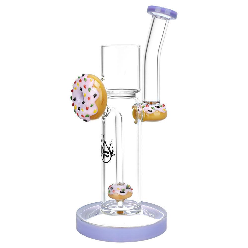 Pulsar Donut Water Pipe for Puffco Proxy, 10" Strawberry Variant, Front View