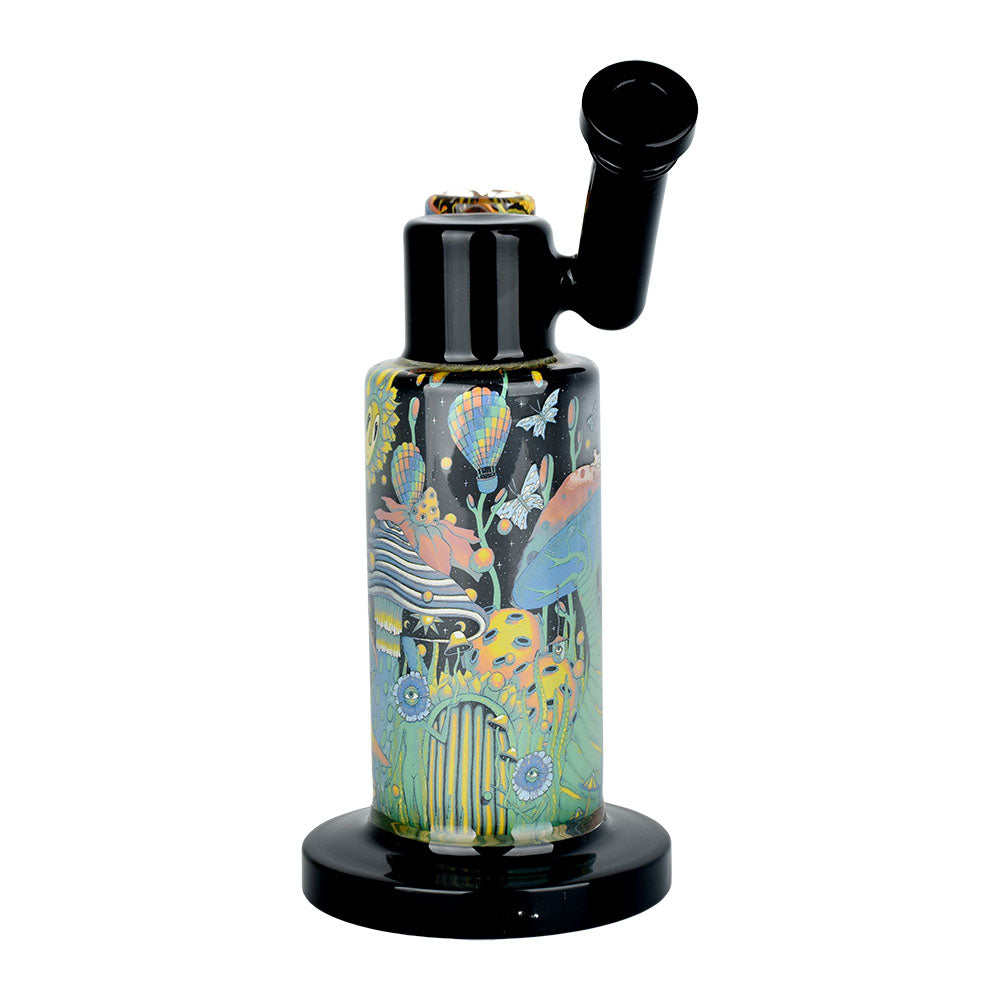 Pulsar Cosmic Delight Water Pipe, 8.5" with 14mm Female Joint, Front View on White