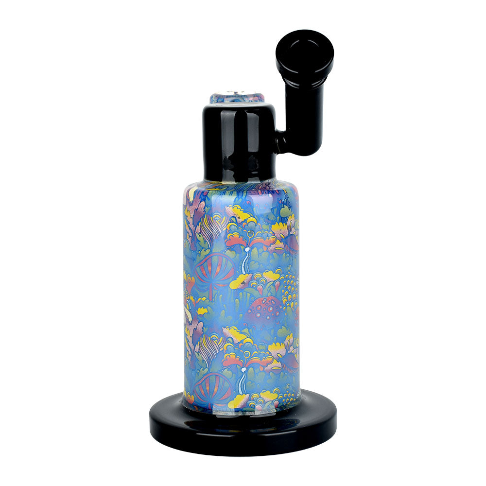 Pulsar Cosmic Garden Water Pipe, 8.5" with Colorful Psychedelic Print, 14mm Female Joint, Front View