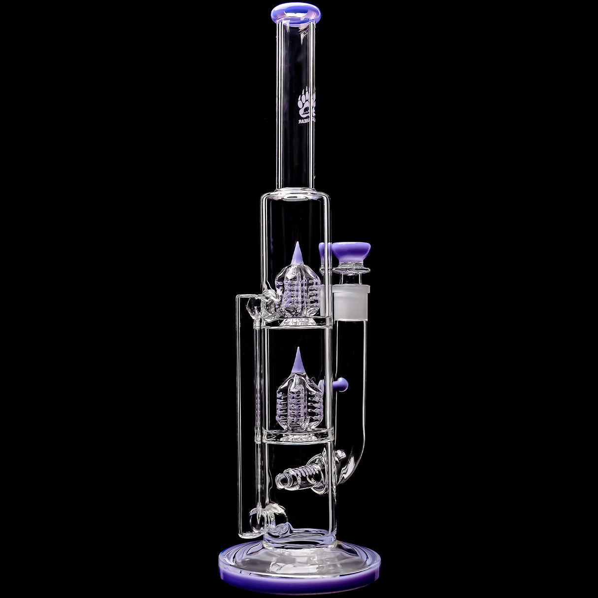 Calibear 16'' Triple Perc Tower Recycler Bong