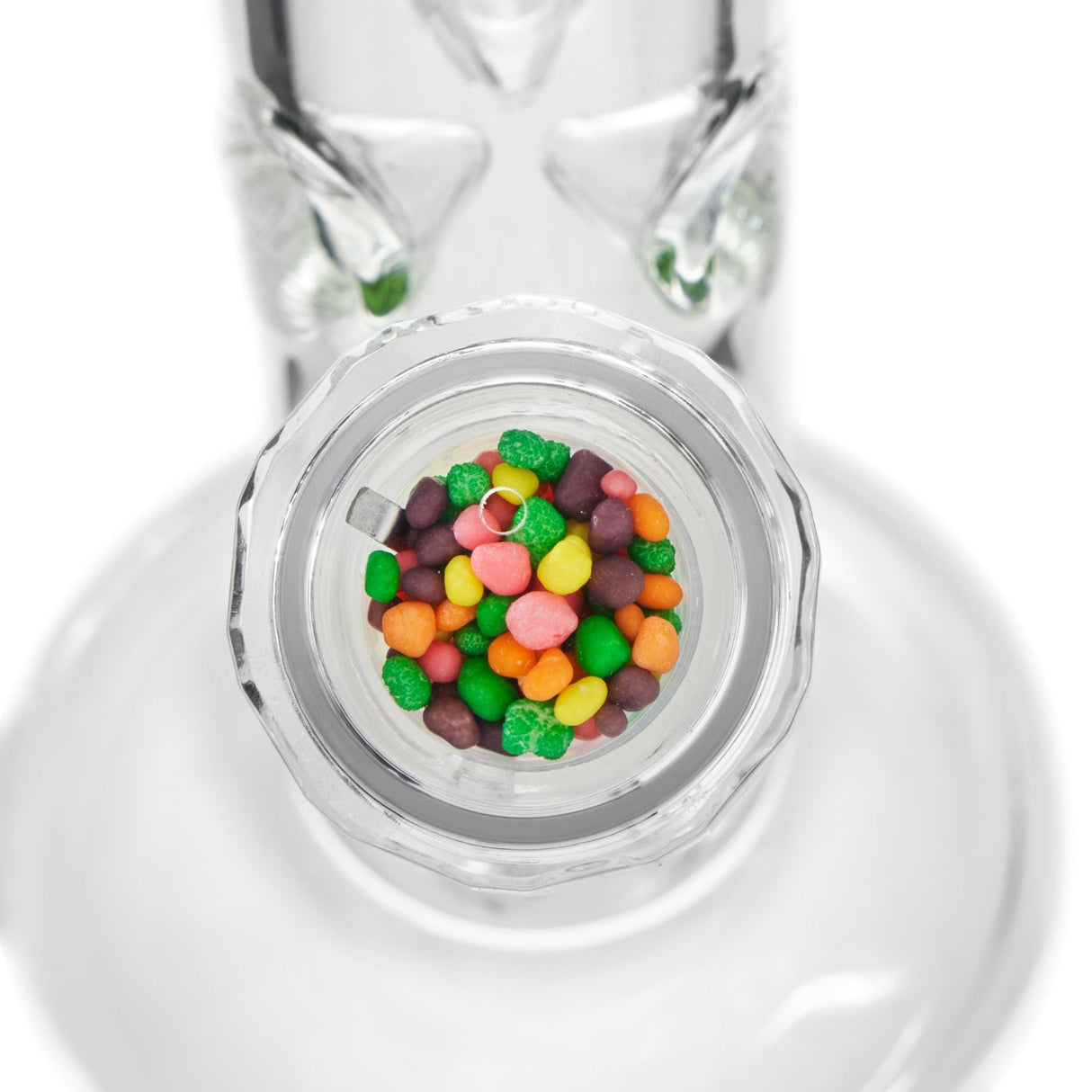 Close up of Mary Go Round Bowl in a smoking device