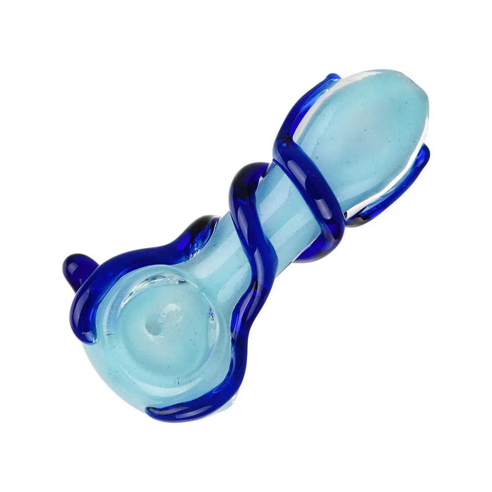 Wrapped In Fantasy Glass Spoon Pipe | 3" | Colors Vary