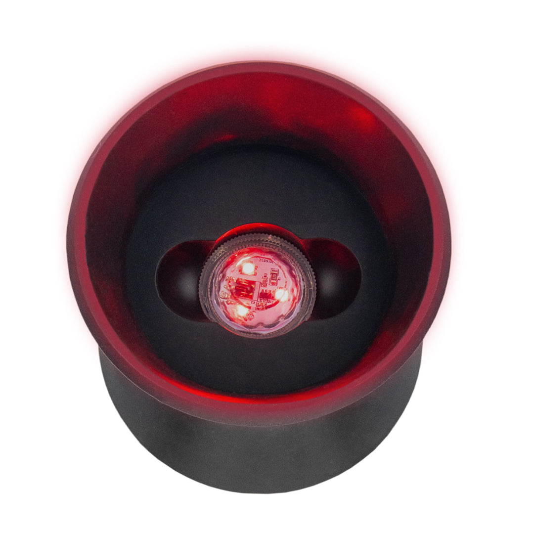 Top view of MJ Arsenal Hippie Hitter Pipe, compact borosilicate glass with 14mm bowl