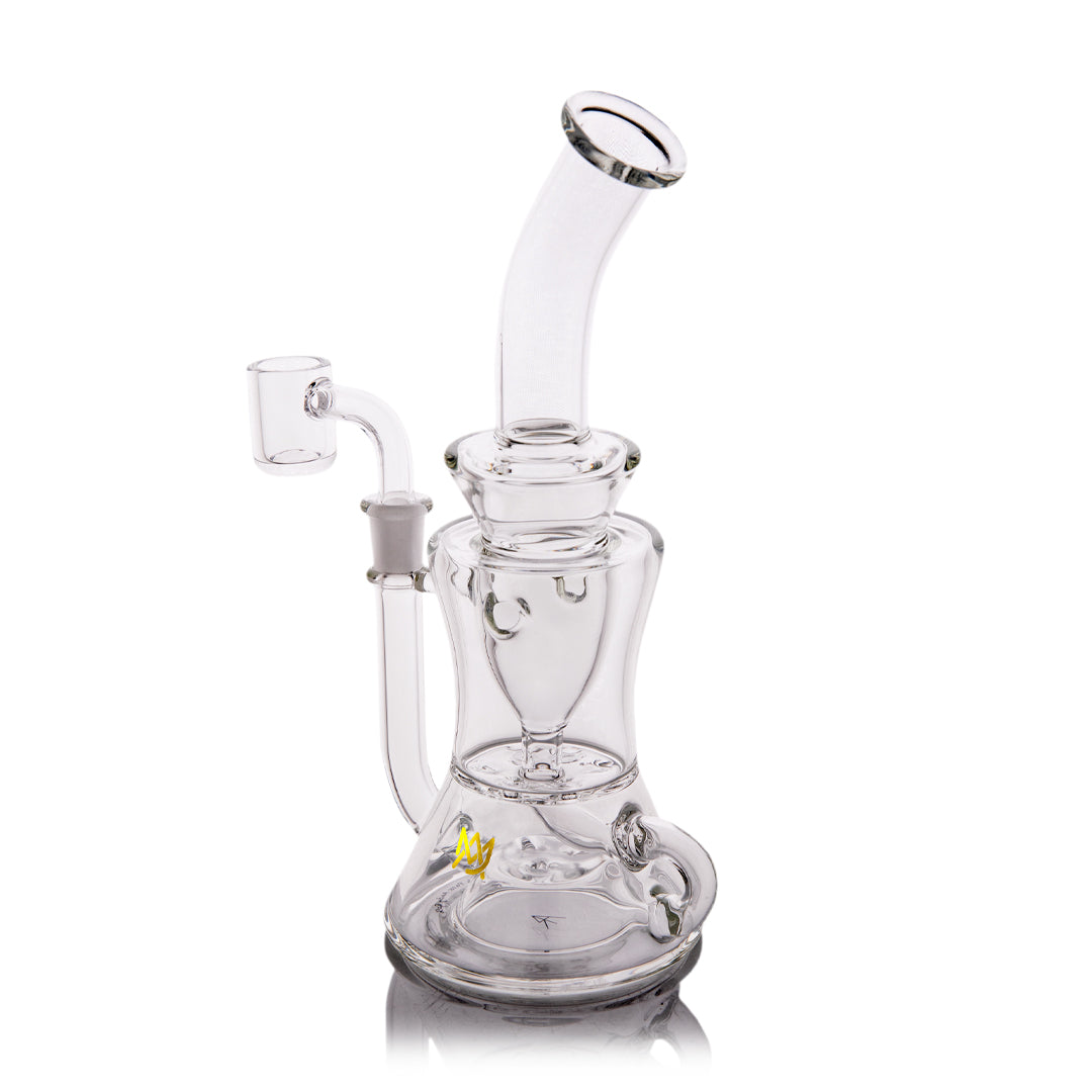 MJ Arsenal Bloopcycler Dab Rig with Quartz Bucket, Front View on Seamless White Background