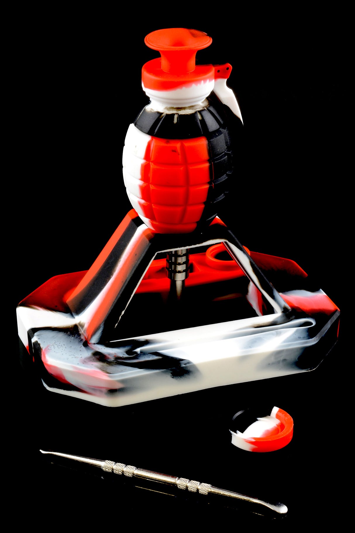 Silicone Grenade Dab Straw Kit “Pin Puller” – 6½″