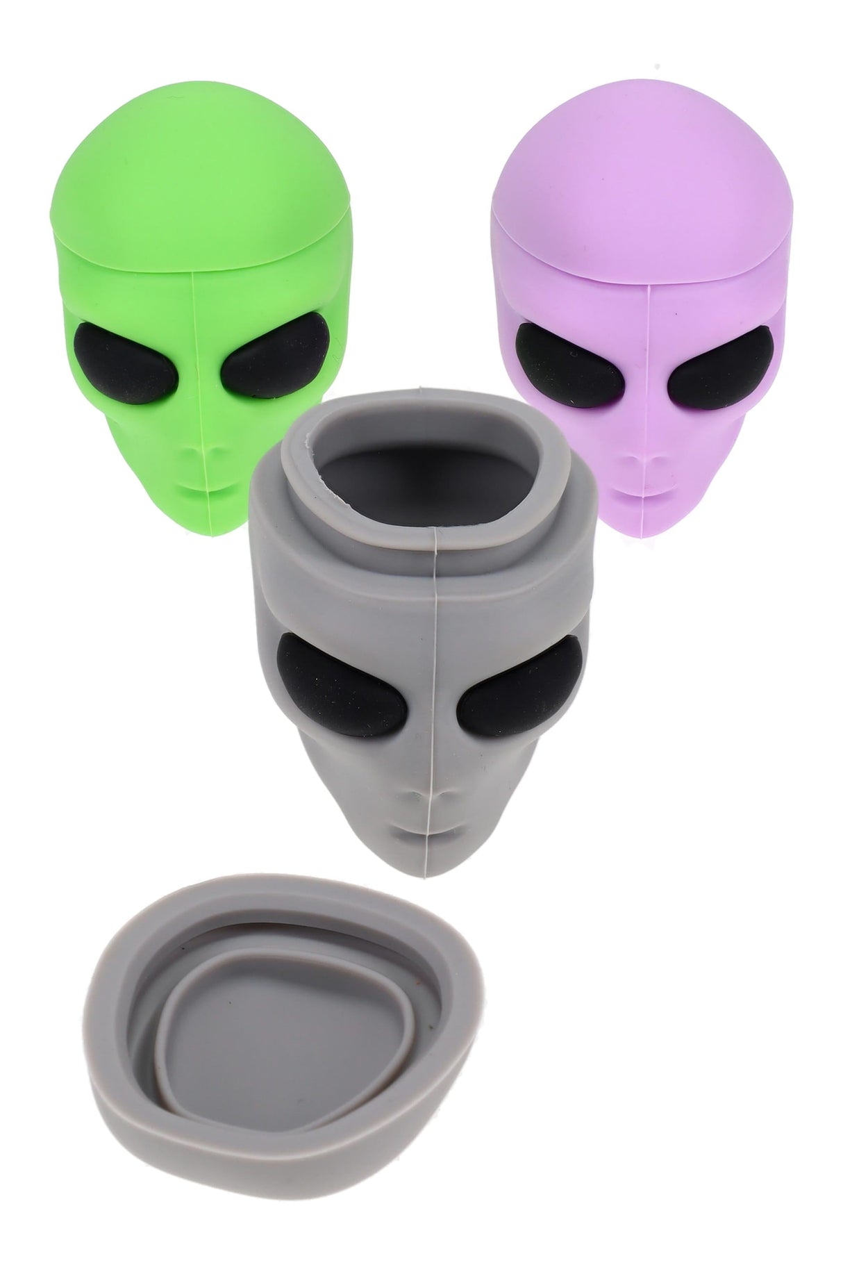 Silicone Alien Jar – 2″ - Assorted Colors