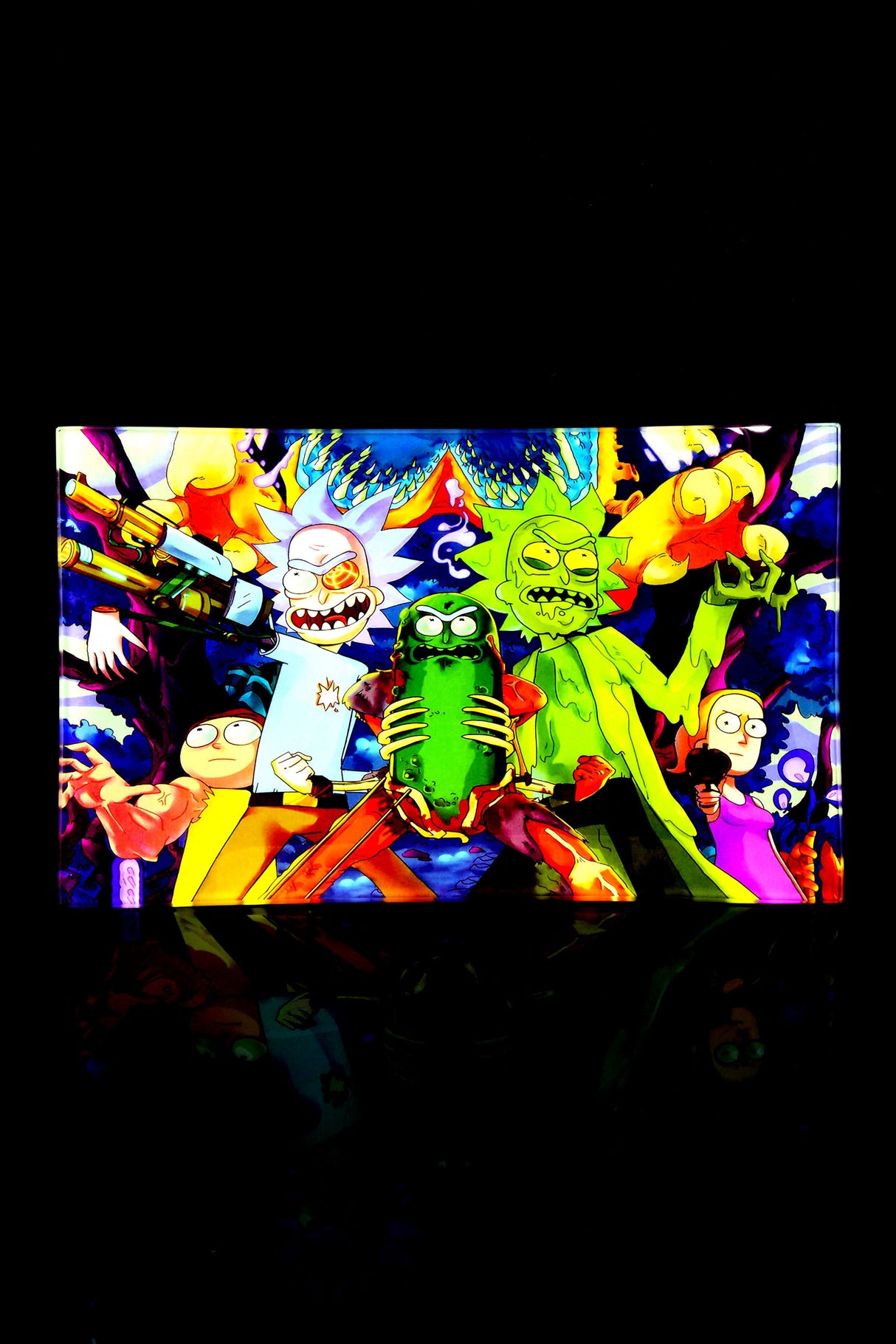 Large Art Glass Rolling Tray – 10" x 6"