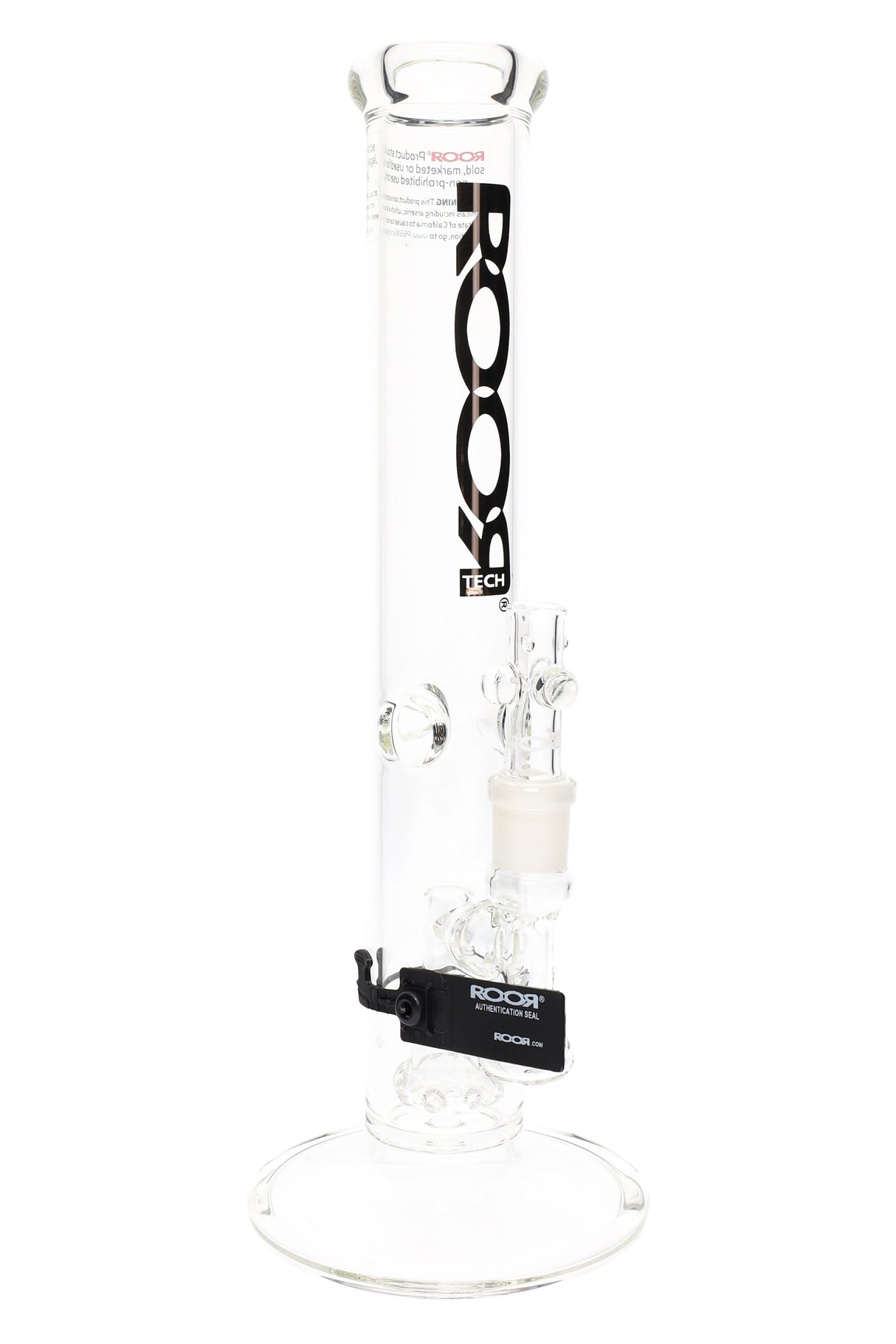 ROOR Tech 14″ Straight Tube Bong with Showerhead Perc – 5 mm Clear