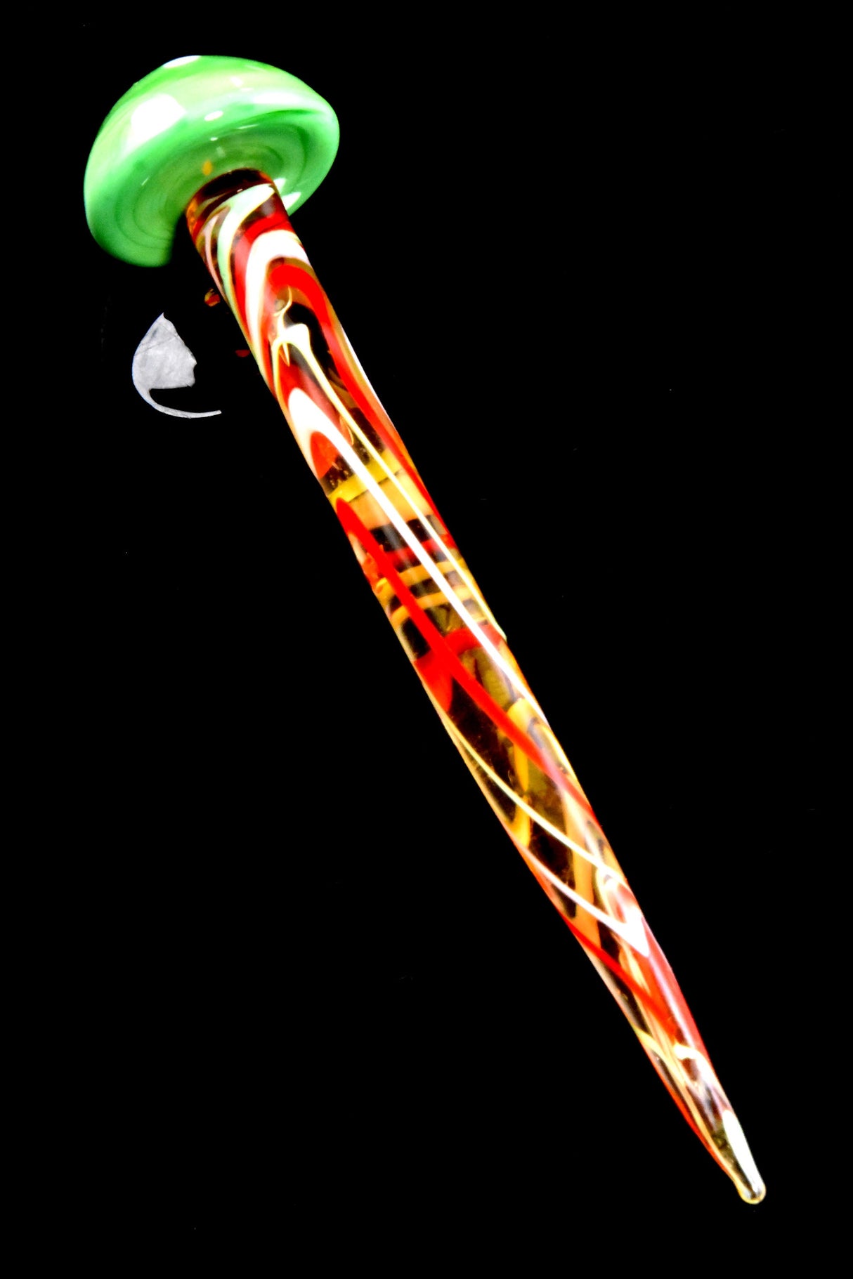 Striped Mushroom Glass Dab Tool – 5.5″