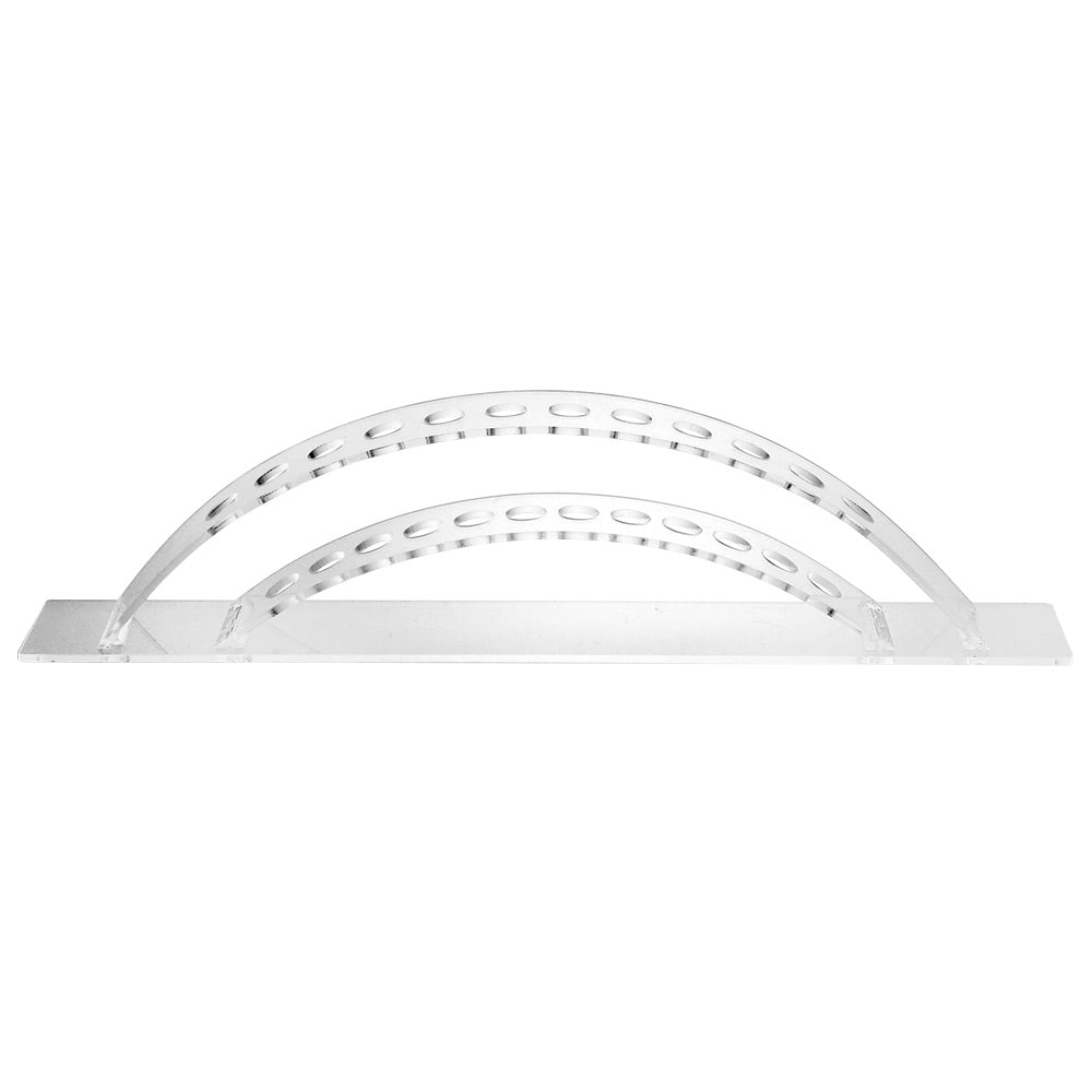 Acrylic Dab Tool Display Stand, 11mm Diameter Holes, Front View on White Background