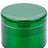 Aerospaced green 4-piece aluminum grinder for dry herbs, compact and portable design, front view