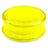 Aerospaced Acrylic 3-Piece Grinder in vibrant yellow, compact and portable design, top view