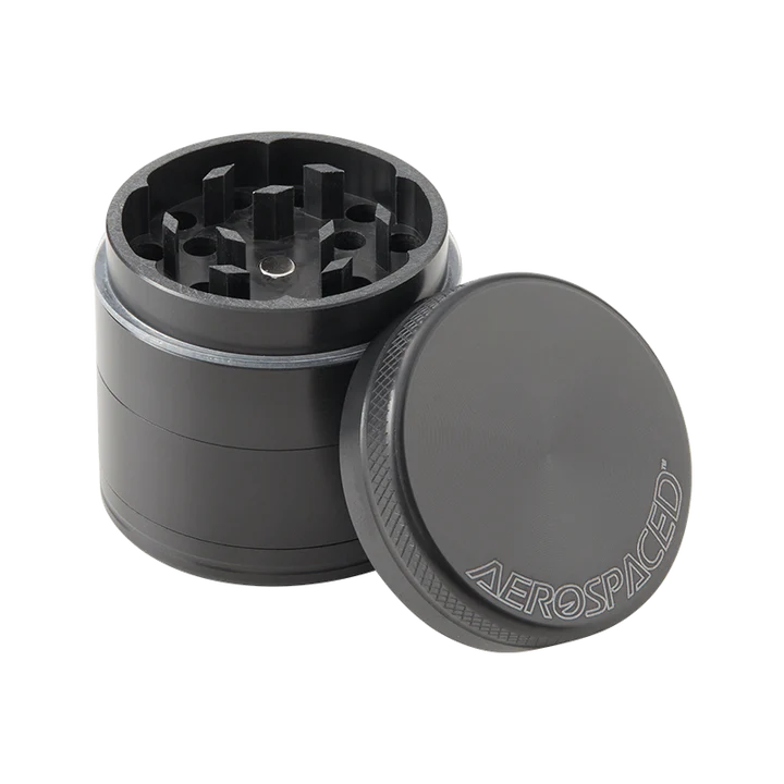 Aerospaced by Higher Standards 4-Piece Grinder, 1.6", Gunmetal color, compact and portable design