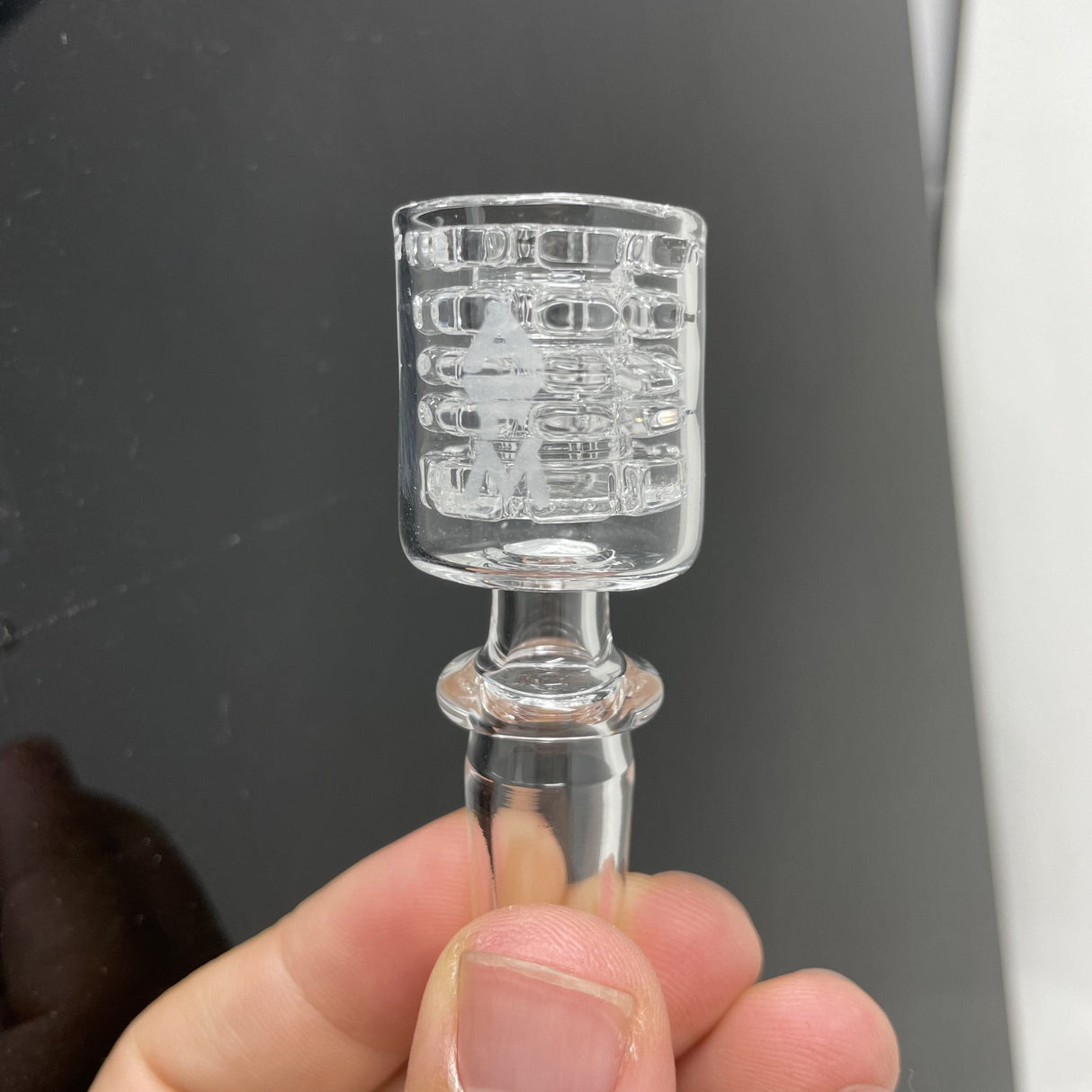 AFM Diamond Wide 25mm Quartz Dabber for Concentrates - Close-up Side View