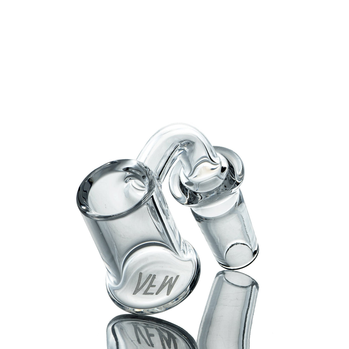 AFM Flat Top Bell Bottom Quartz Banger, 3mm Thick, 20mm Diameter, Side View