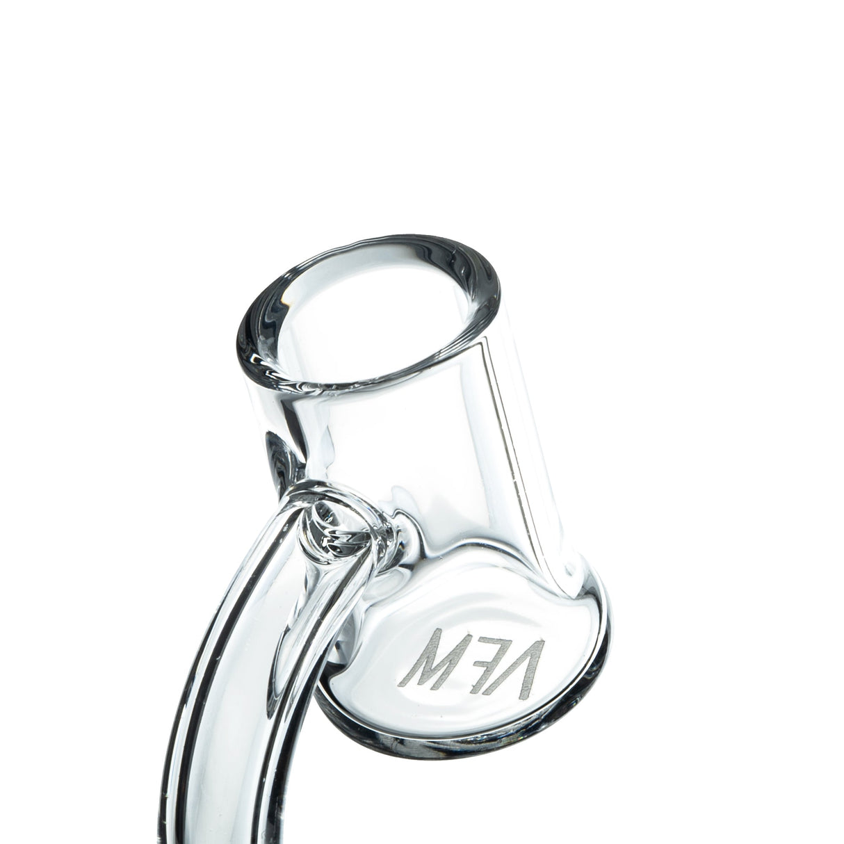 AFM Flat Top Bell Bottom Banger, 3mm Thick Quartz, 20mm Diameter, for Dab Rigs - Side View