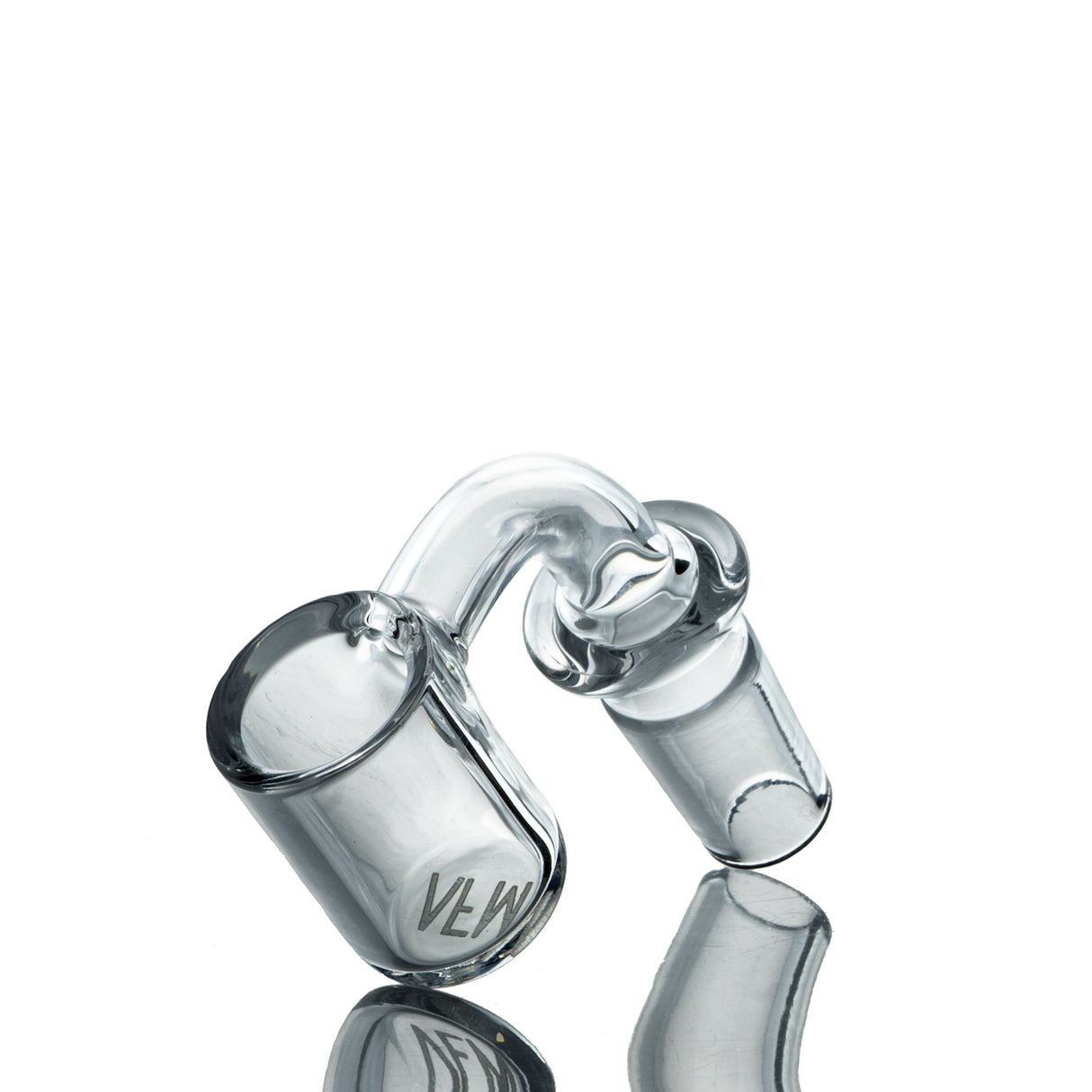 AFM Flat Top Beveled Edge Quartz Banger, 3mm Thick, 20mm Wide for Dab Rigs, Isolated View