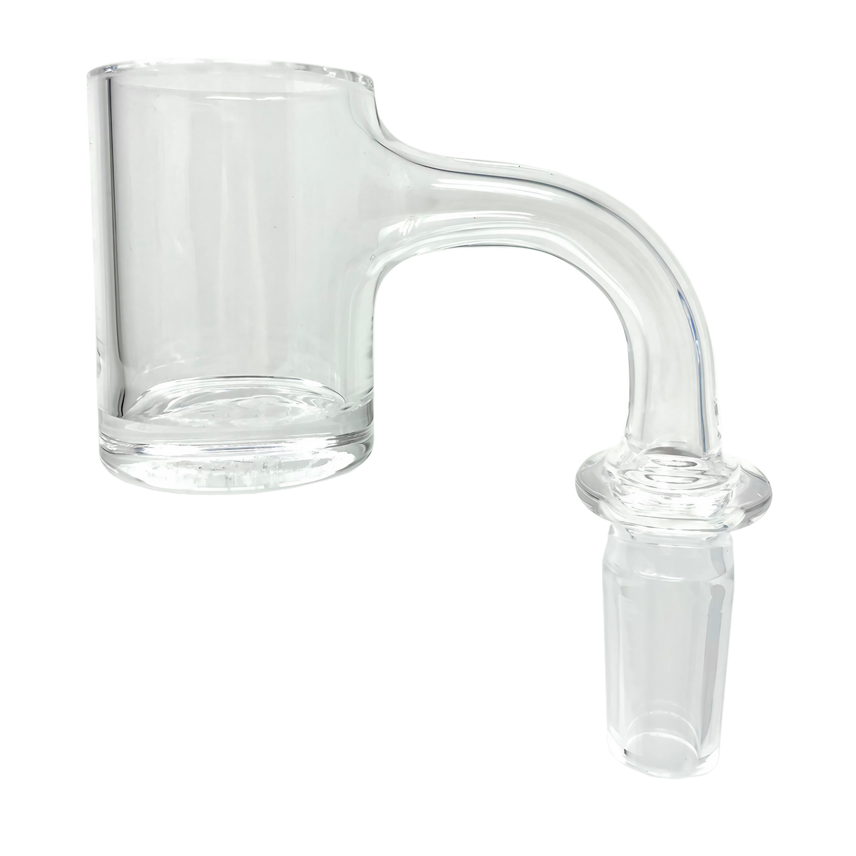 AFM Full Weld Quartz Banger 2mm Thick Bottom 25mm for Dab Rigs, Isolated Side View