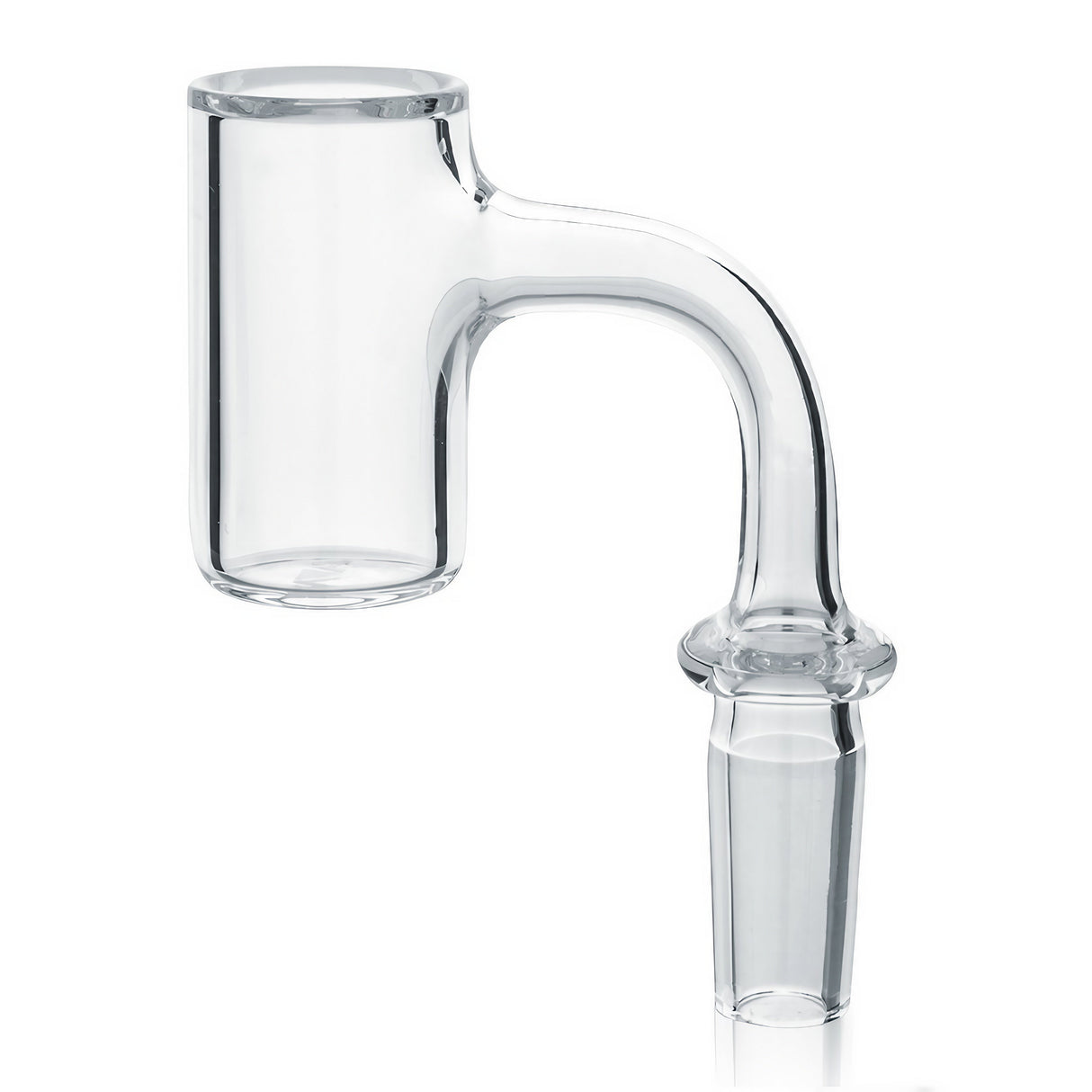 AFM Full Weld Quartz Banger 3mm X 20mm for Dab Rigs, Clear Side View on White Background