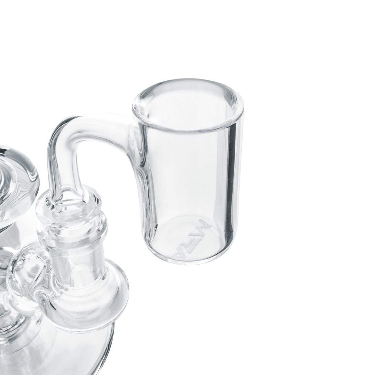 AFM Full Weld Quartz Banger 3mm Thick Wall 25mm Diameter for Dab Rigs, Close-up Side View