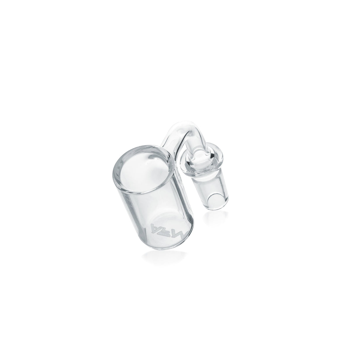 AFM Full Weld Quartz Banger 3mm Thick 25mm Wide for Dab Rigs, Angled Side View