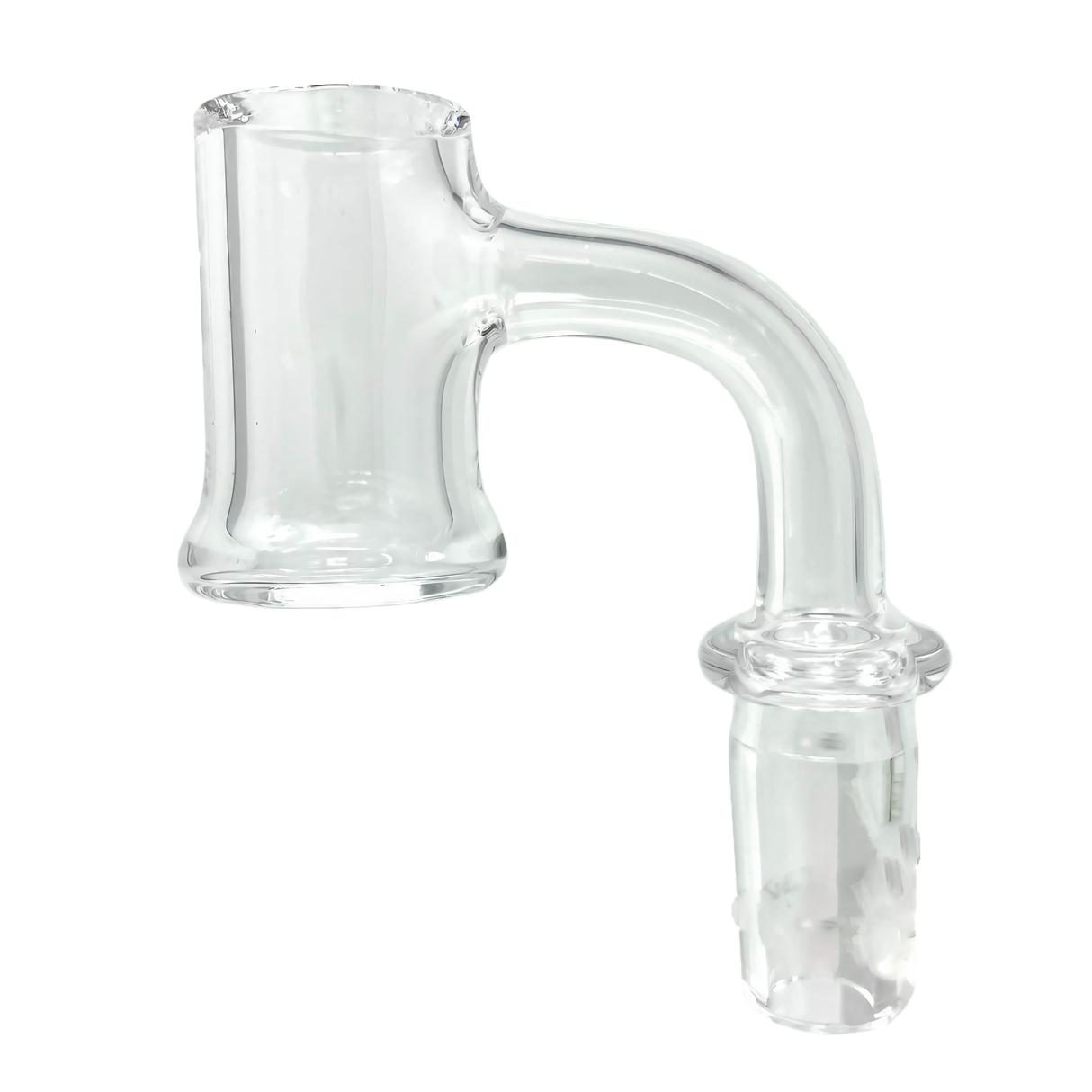 AFM Full Weld Banger Bell Bottom 3mm X 20mm, 90 Degree Joint, Quartz on White Background