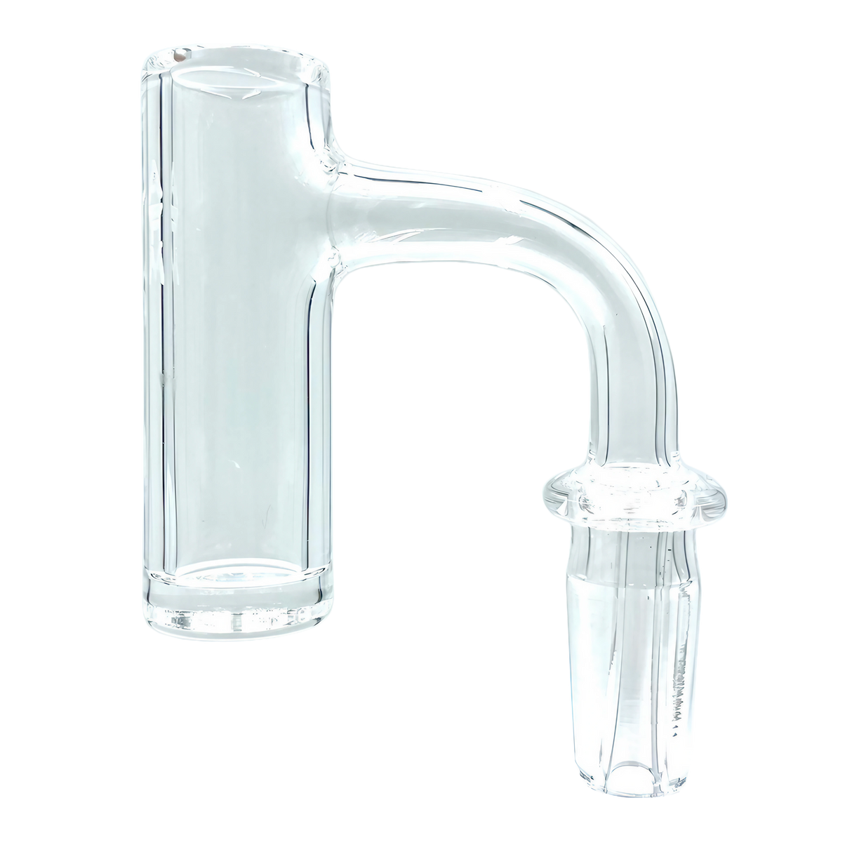 AFM Long Thick Bottom Quartz Banger 3mm X 20mm for Dab Rigs, Clear Front View