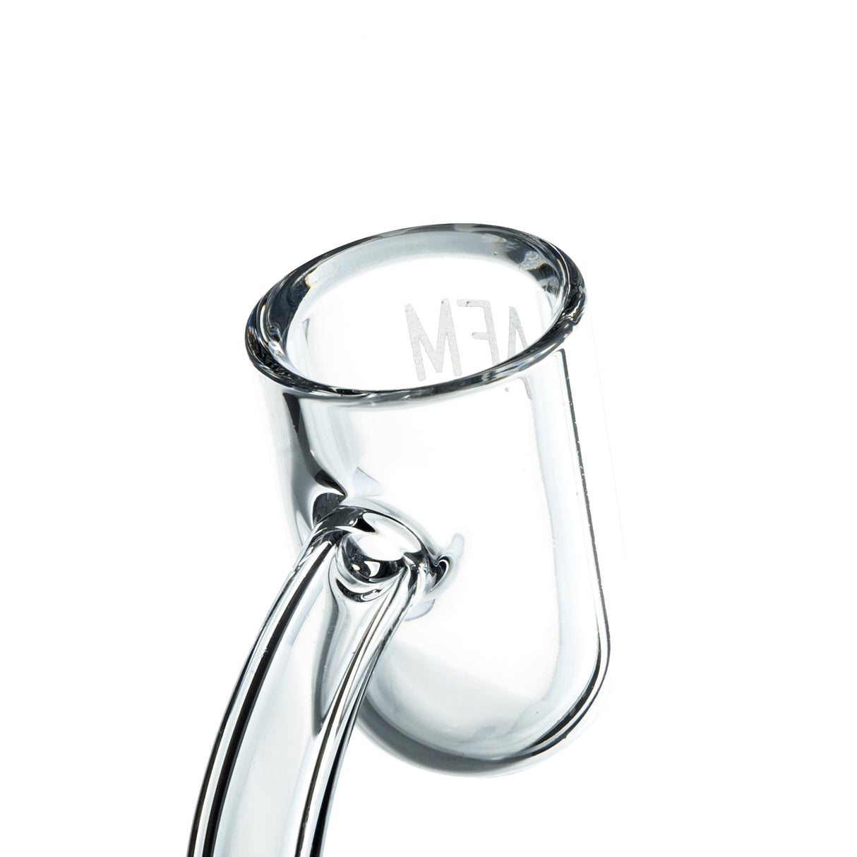 AFM Quartz Banger Hanger, Round Bottom 3mm Thick for Dab Rigs, Side View on White Background