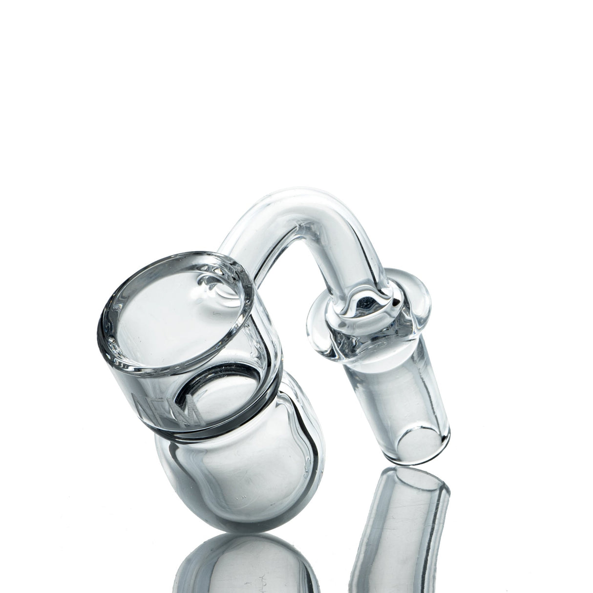 AFM Quartz Banger with Round Bottom and Splash Guard, 3mm Thickness, Side View