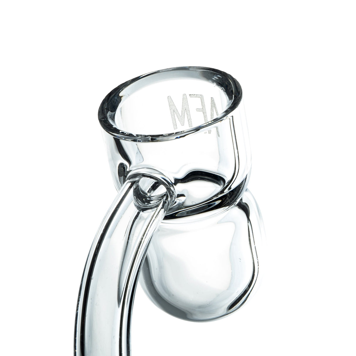 AFM Quartz Round Bottom Splash Guard Banger, 3mm Thick, 25mm Size, Side View