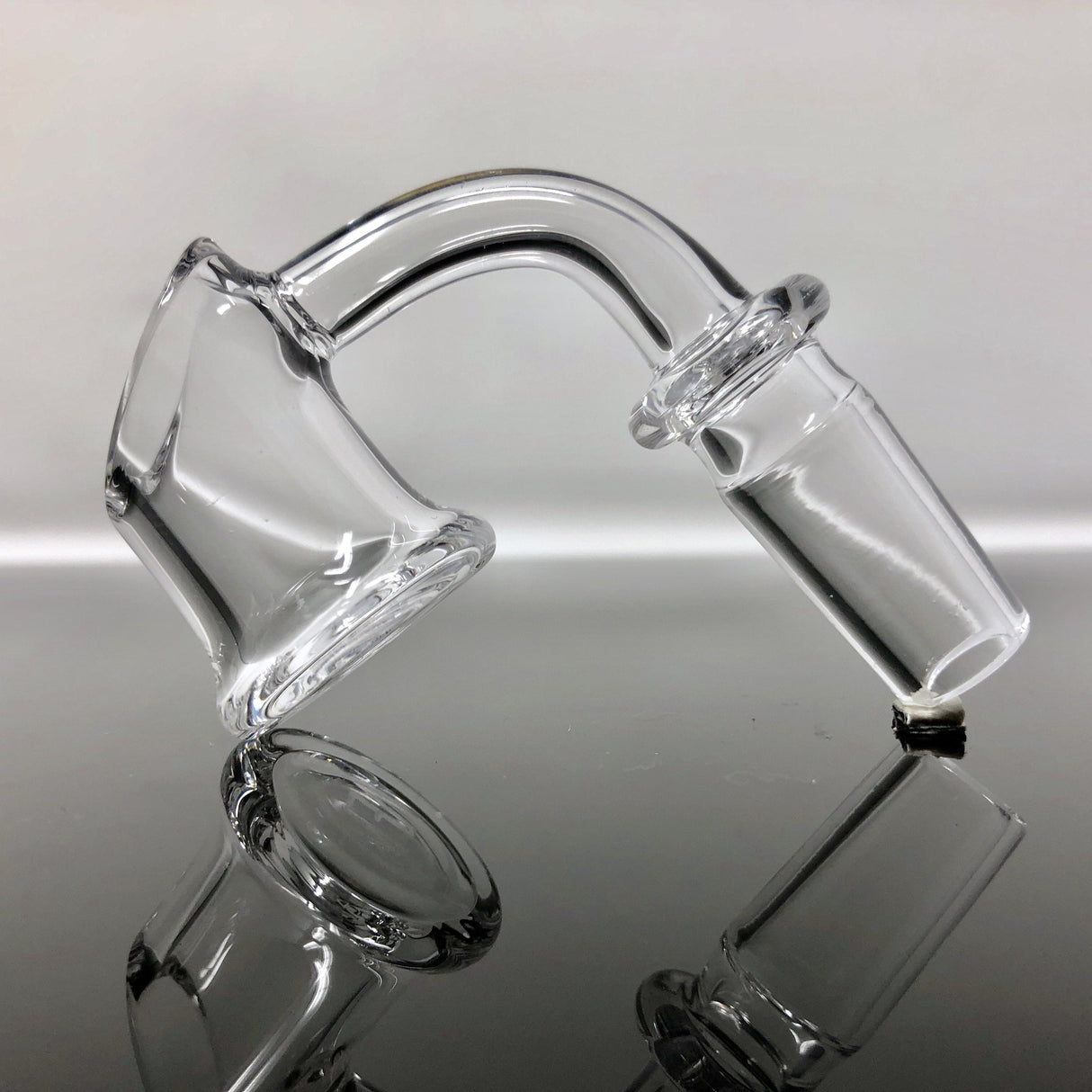 AFM Slant Top Banger Quartz 3mm Thick 20mm Wide for Dab Rigs - Angled Side View